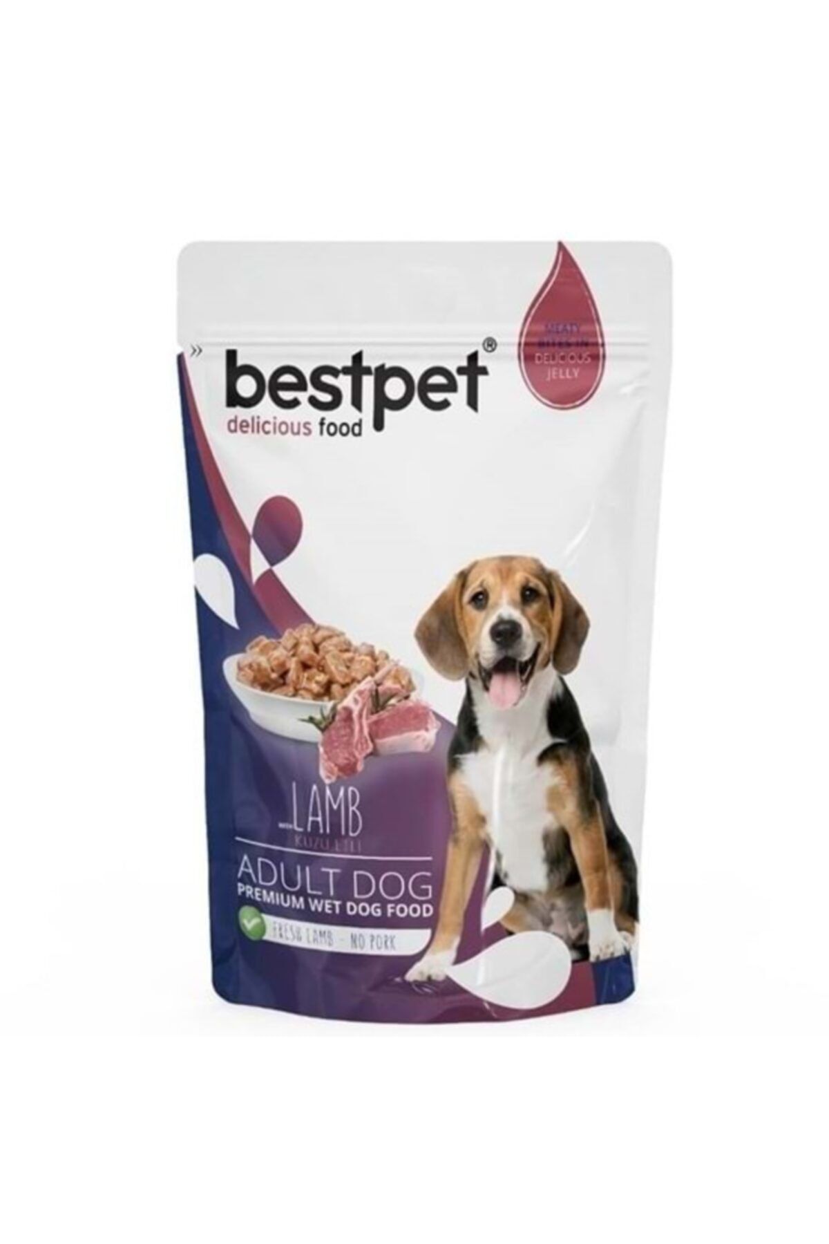 Bestpet Adult Dog Kuzulu Köpek Yaş Mama 100 Gr