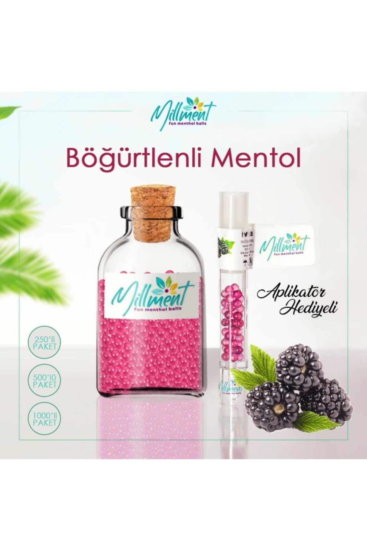 Millment 1000 Adet Smart Balls Böğürtlen Mentol