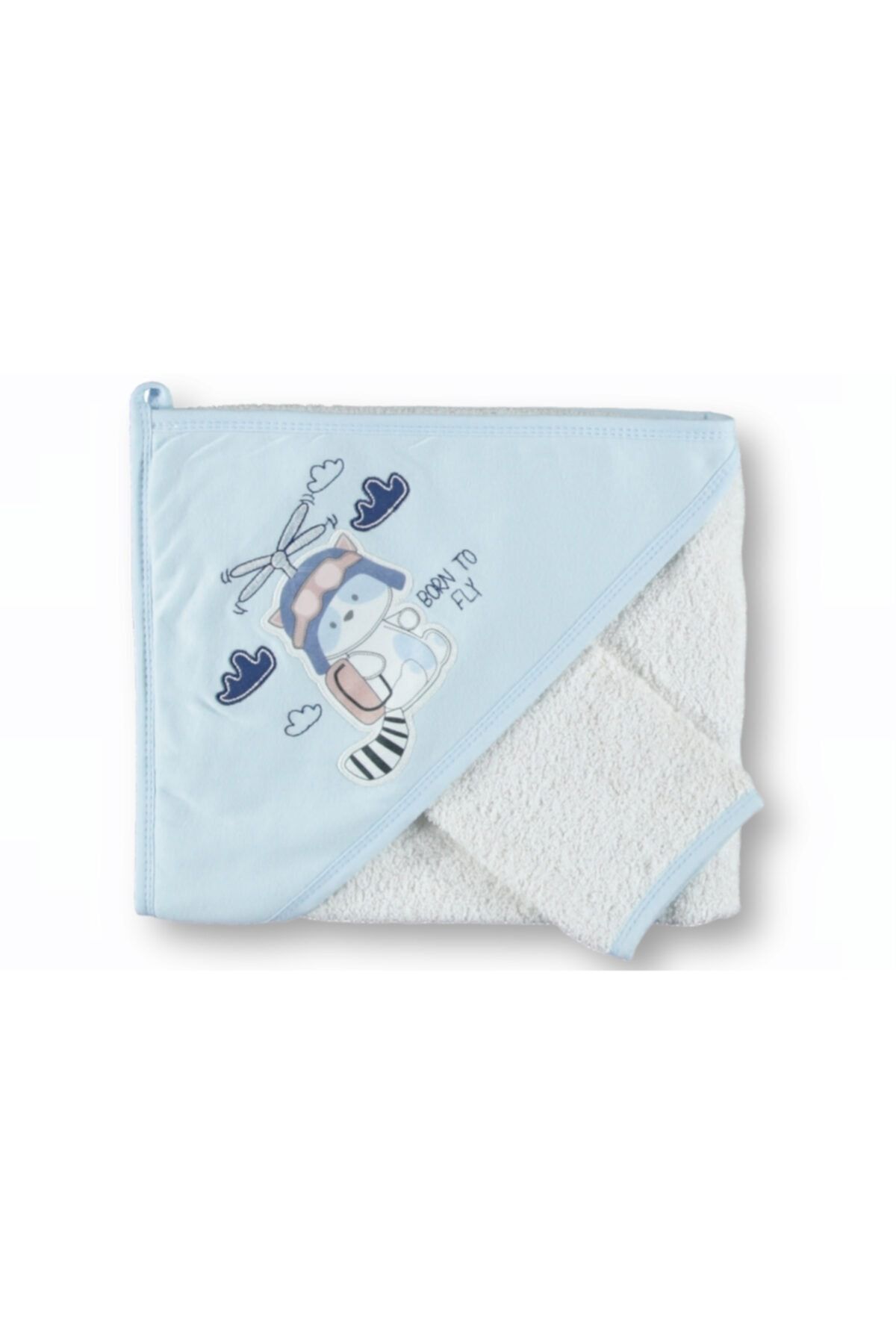 Ekebaby Uçan Köpek Erkek Bebek Havlu+Silgi 180 X 80 cm
