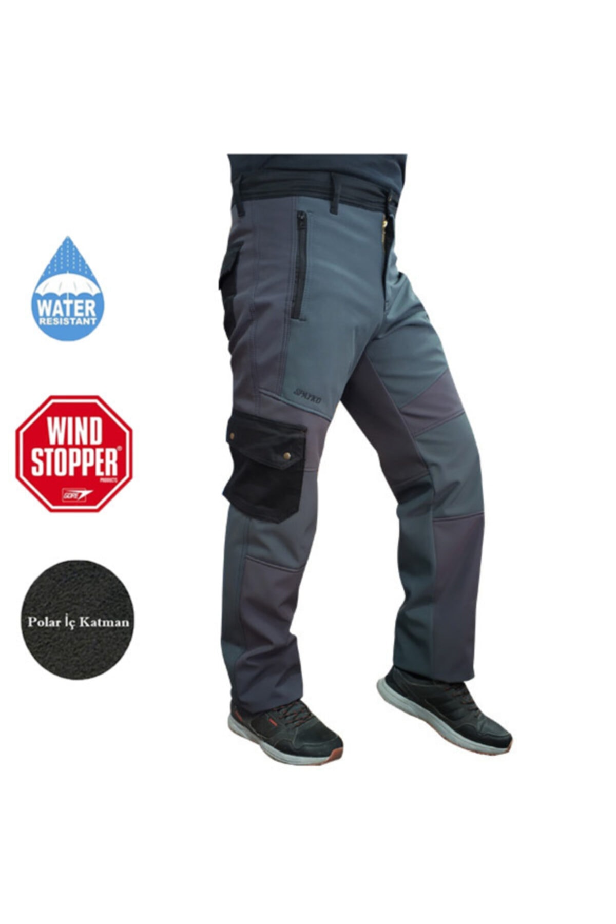 e life tasarım Pnt-611 Softshell Pantolon Gri-petrol Yeşili 50