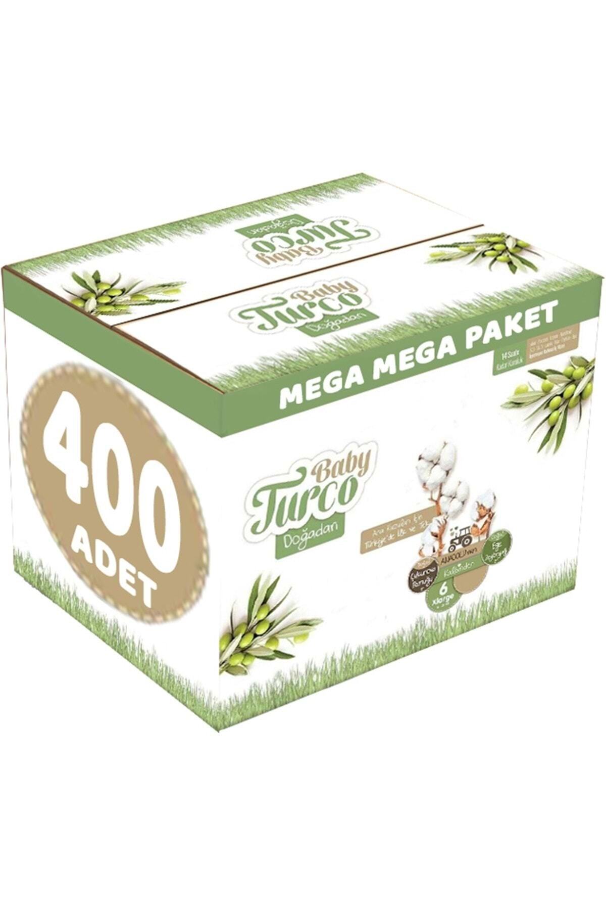 Baby Turco Bebek Bezi Doğadan Beden:6 16-25kg Xlarge 400 Adet Mega Ultra Paket