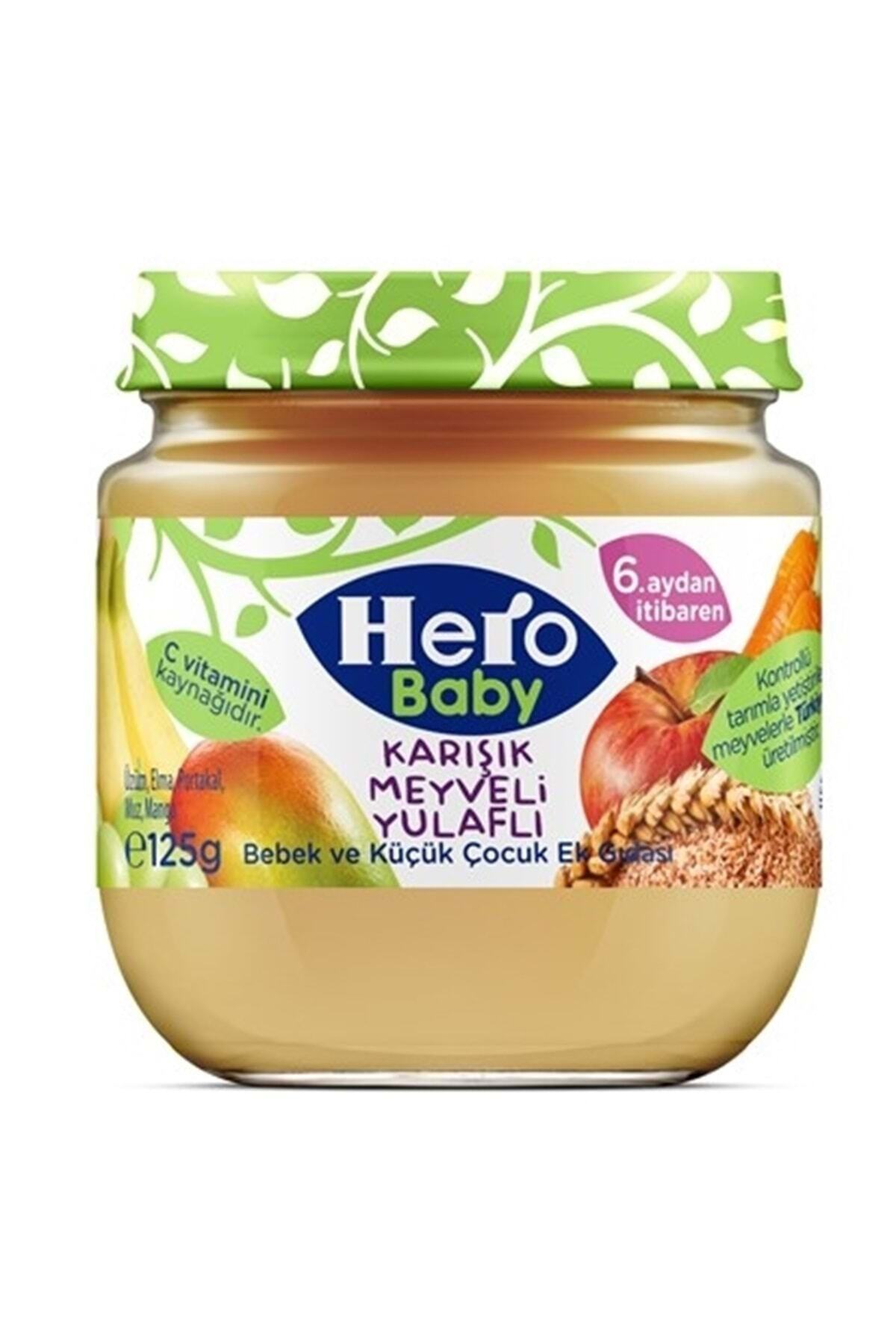 Hero Baby Kavanoz Maması 125gr Karışık Meyveli Yulaflı