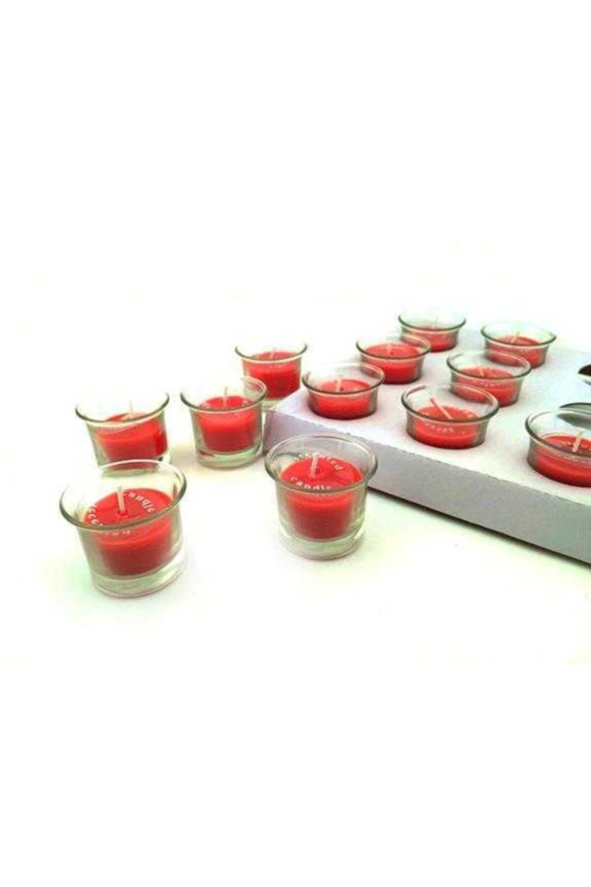 ELITETIME Mum Kavanozlu Kirmizi 3.5x4.5 Cm ( 1 Adet )