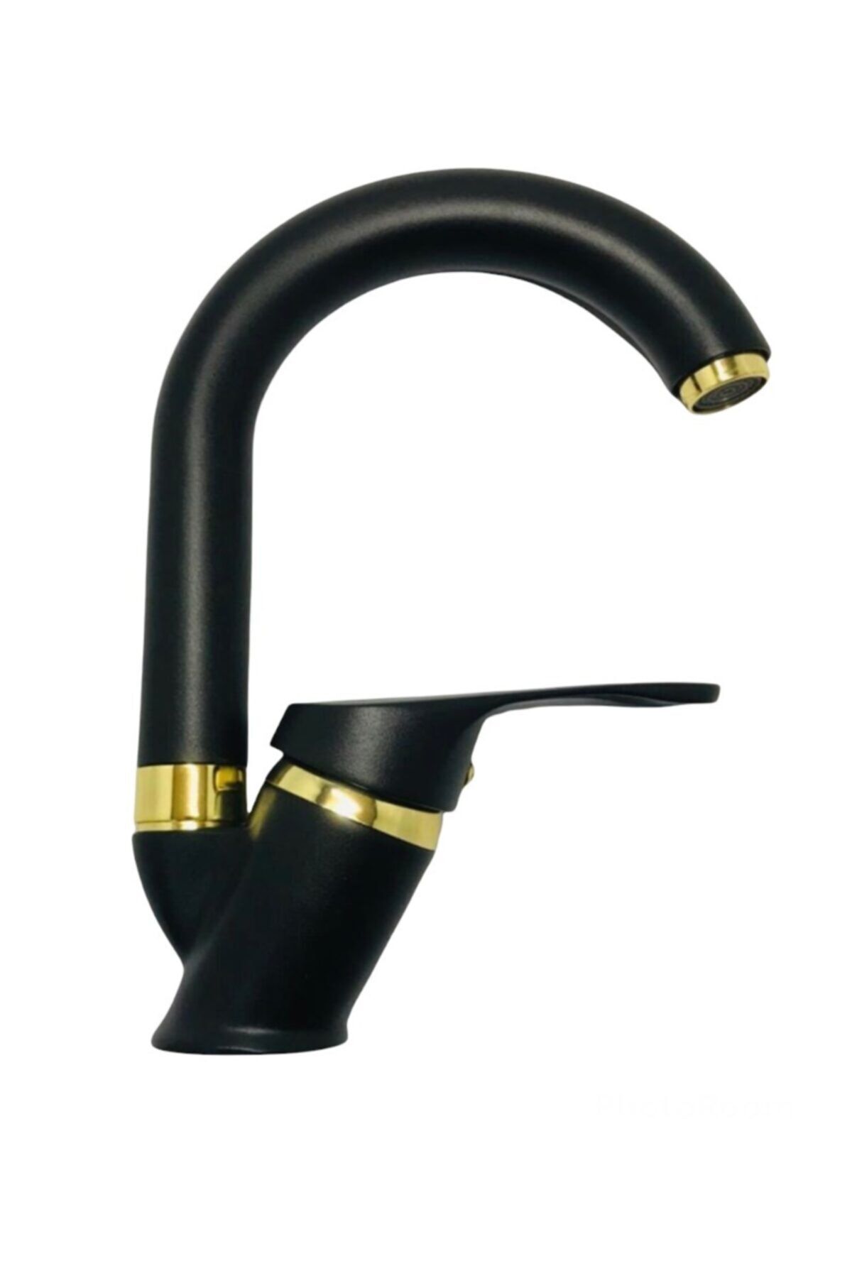 Guadro Armatür Siyah Gold Lavabo Bataryası
