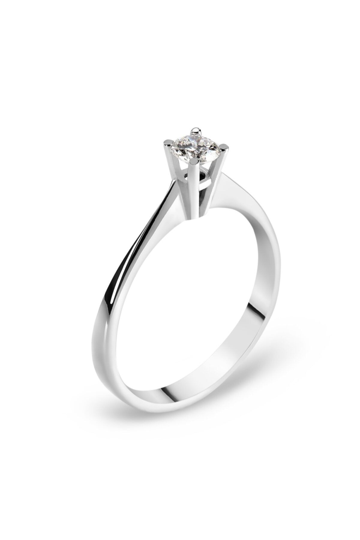 Chavin H Color 0.18 Carat Pırlanta Altın Tektaş Yüzük Bd63h