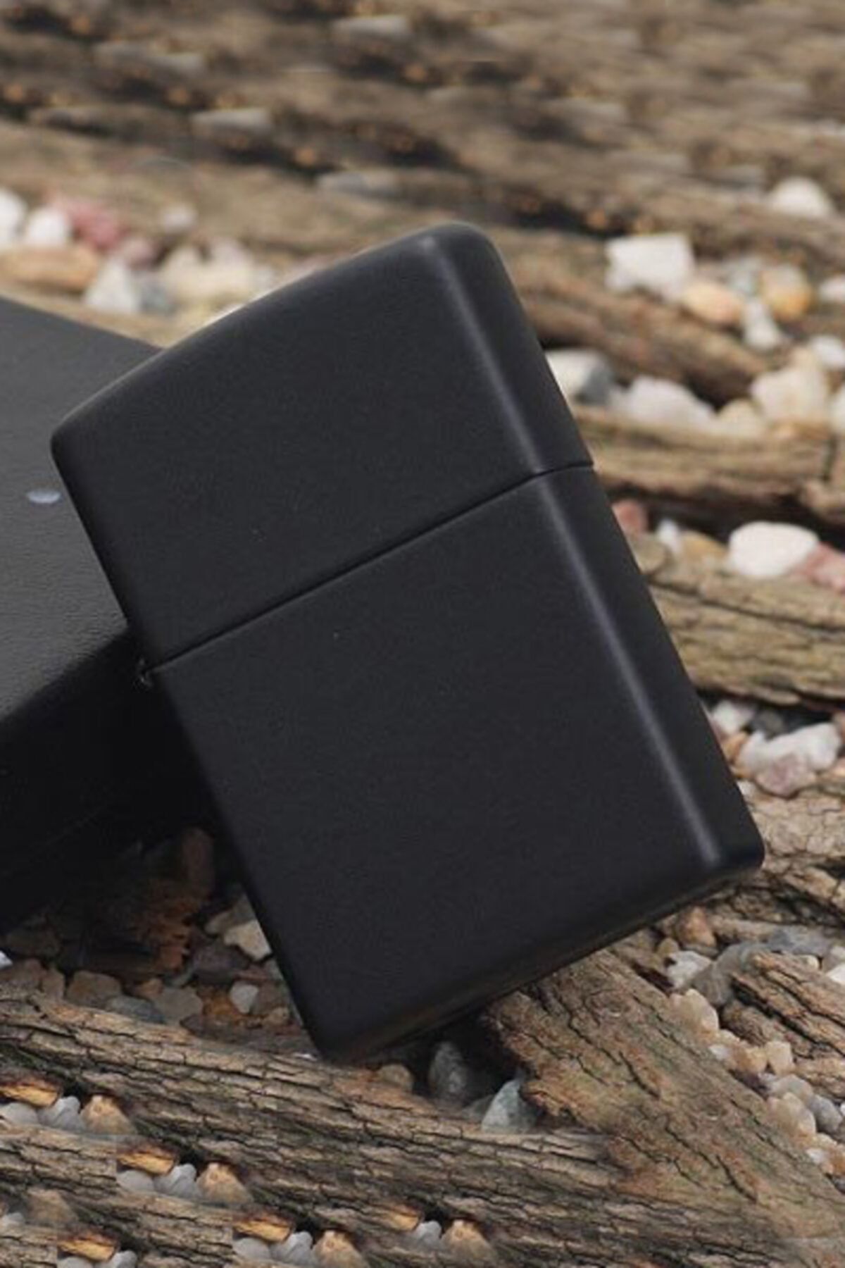 Zippo Orijinal Mat Düz Siyah Çakmak Black Matte Mat Siyah 218-003764
