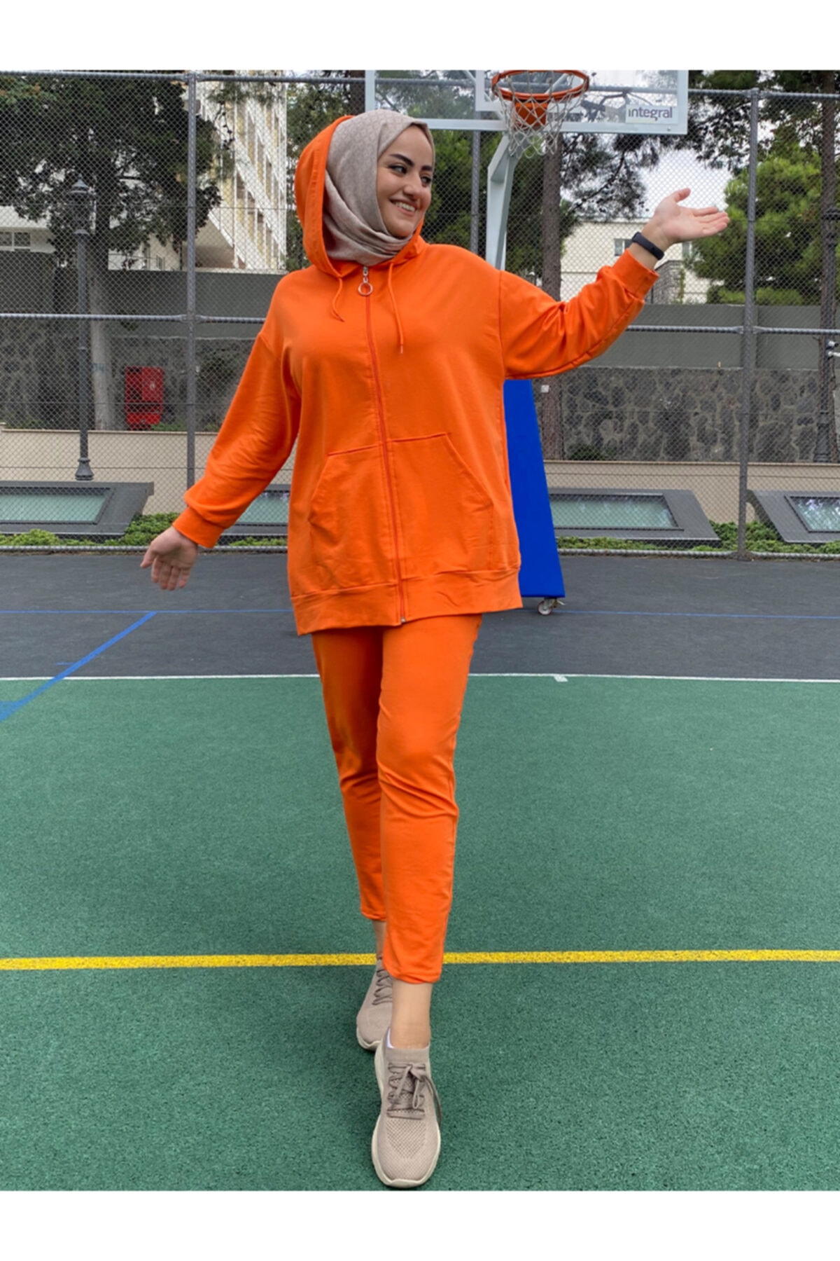 NERCİ GİYİM Turuncu Eşofman Takımı