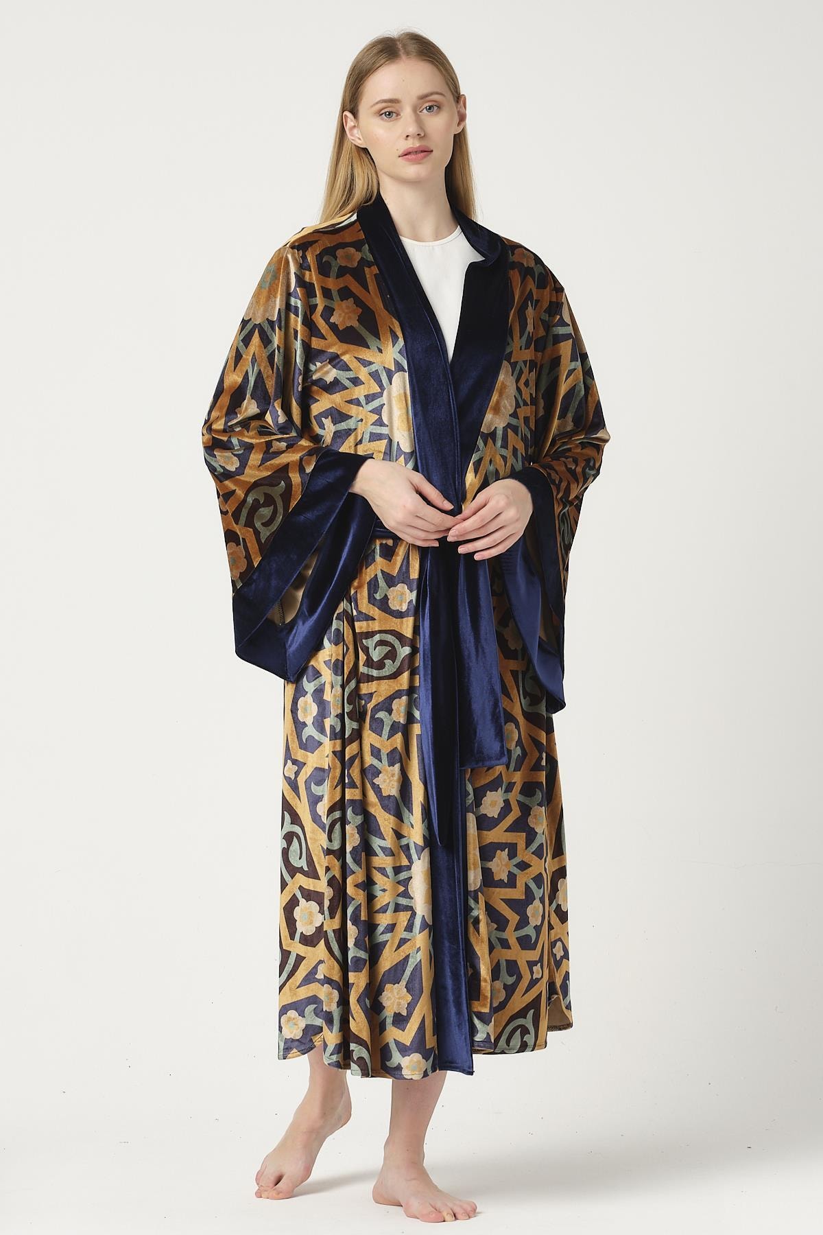 GALERİ TUNÇ Abiye Kadife Kimono Gtkak02