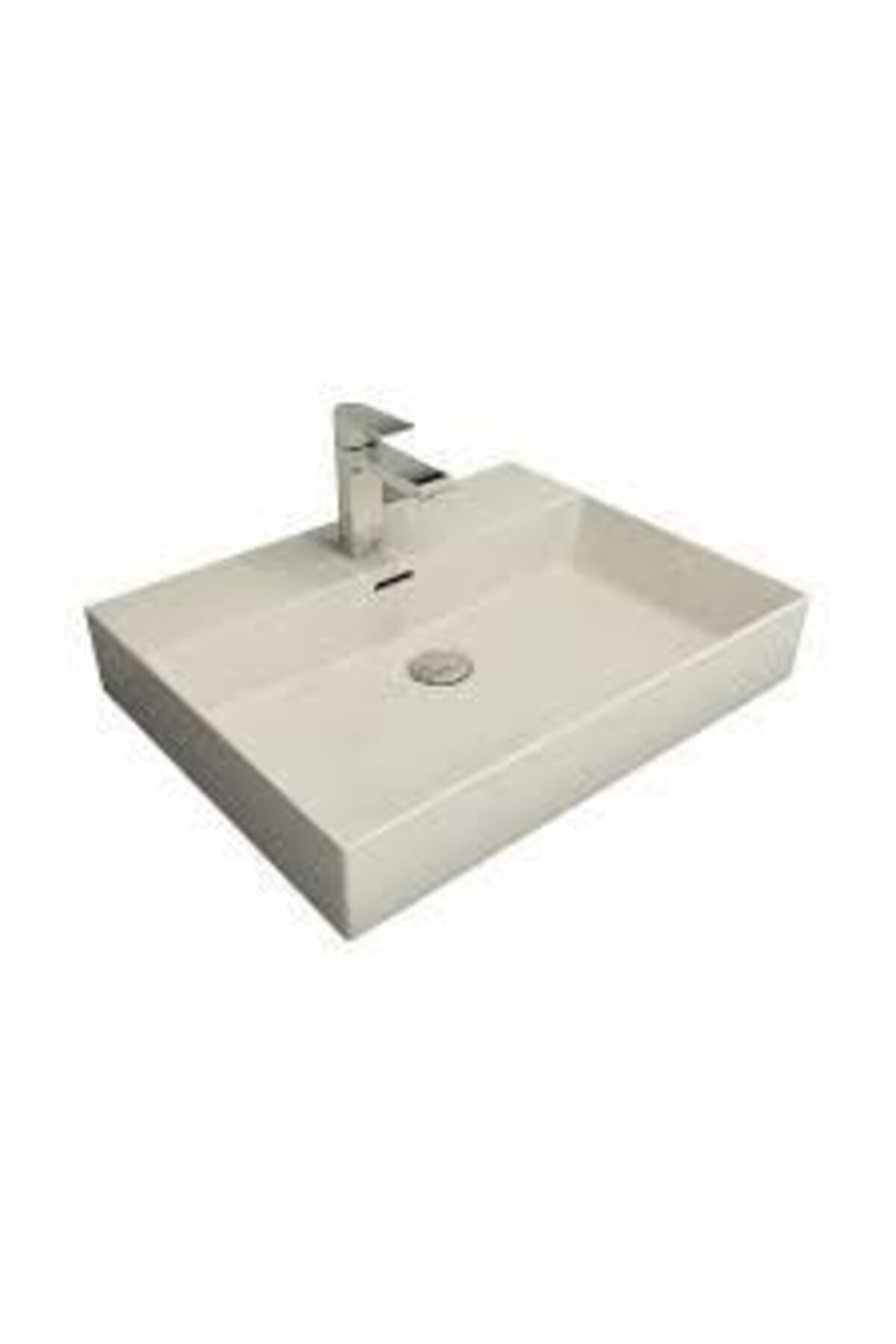 Bocchi Milano Banklı Lavabo (60 Cm) Parlak Bisküvi