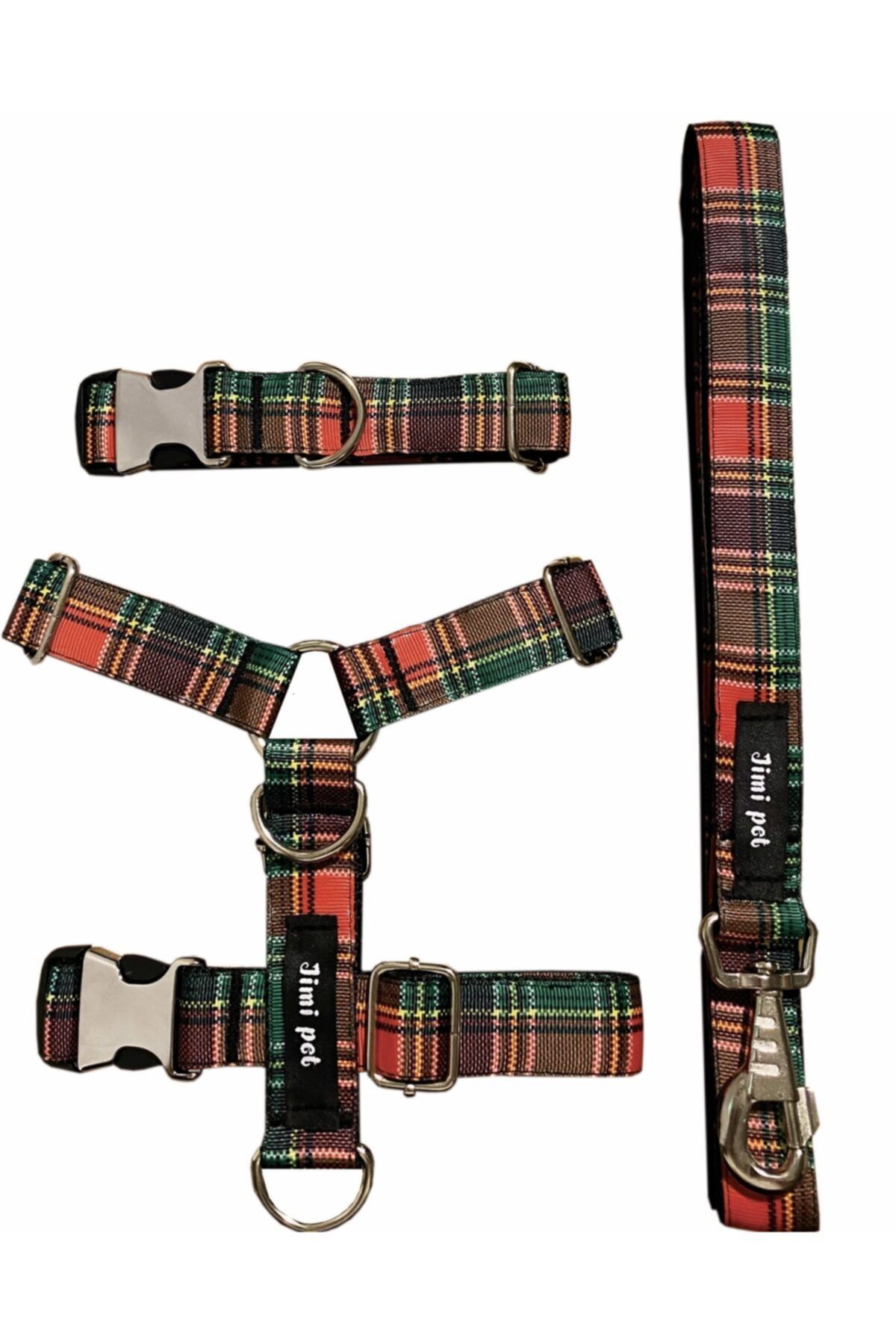 Jimi pet Tasma Seti Small Beden X-mas Tartan Model