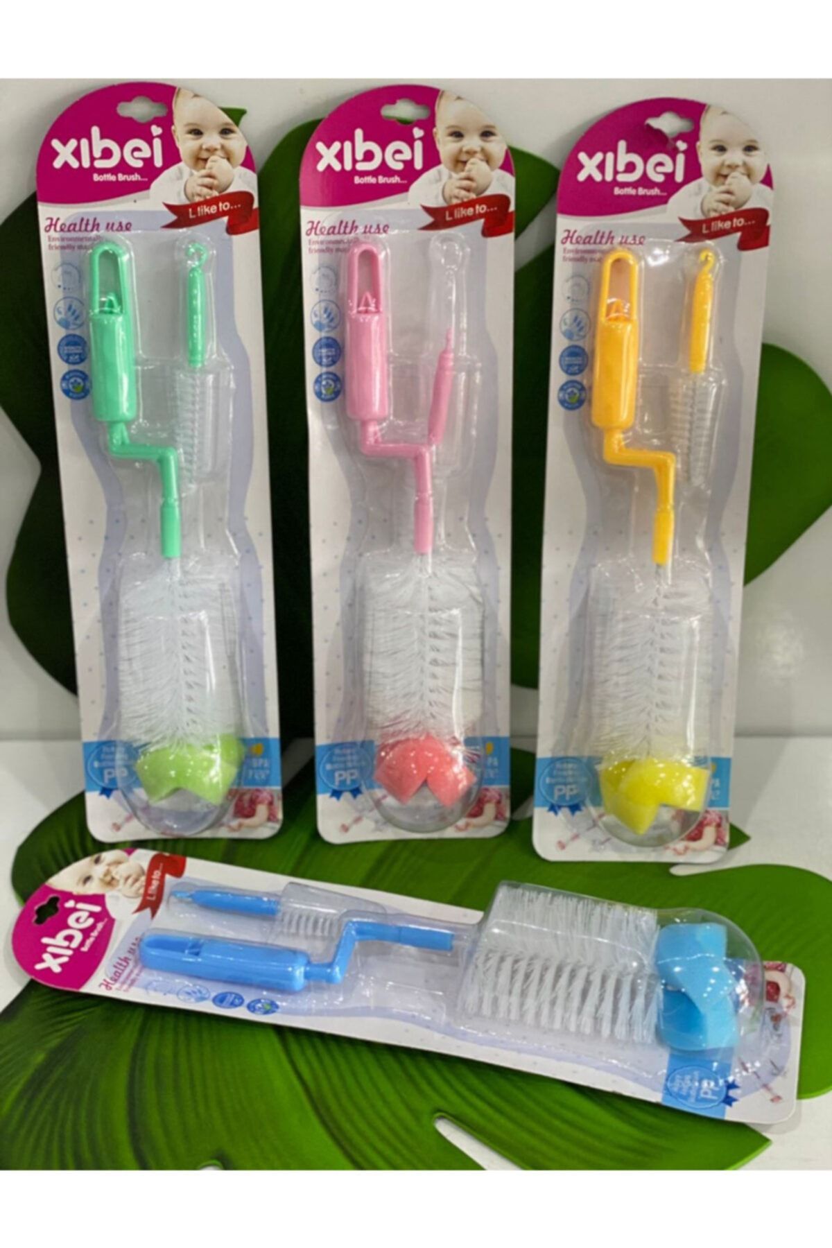 MorzaHibana Plastik Biberon Ve Şişe Fırçası (28cm)-sarı