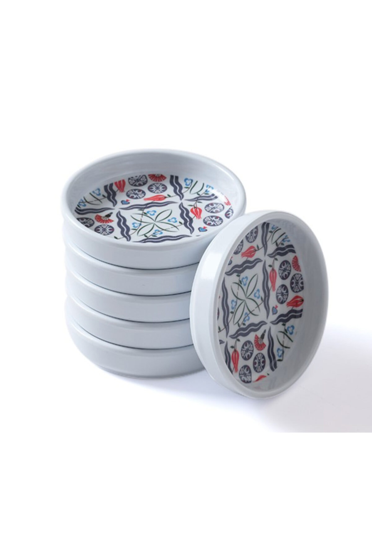 Morza Melamin X6 Adet Çay Tabak 10cm Desen1 (çap:10cm Yuk:2cm 71gr)