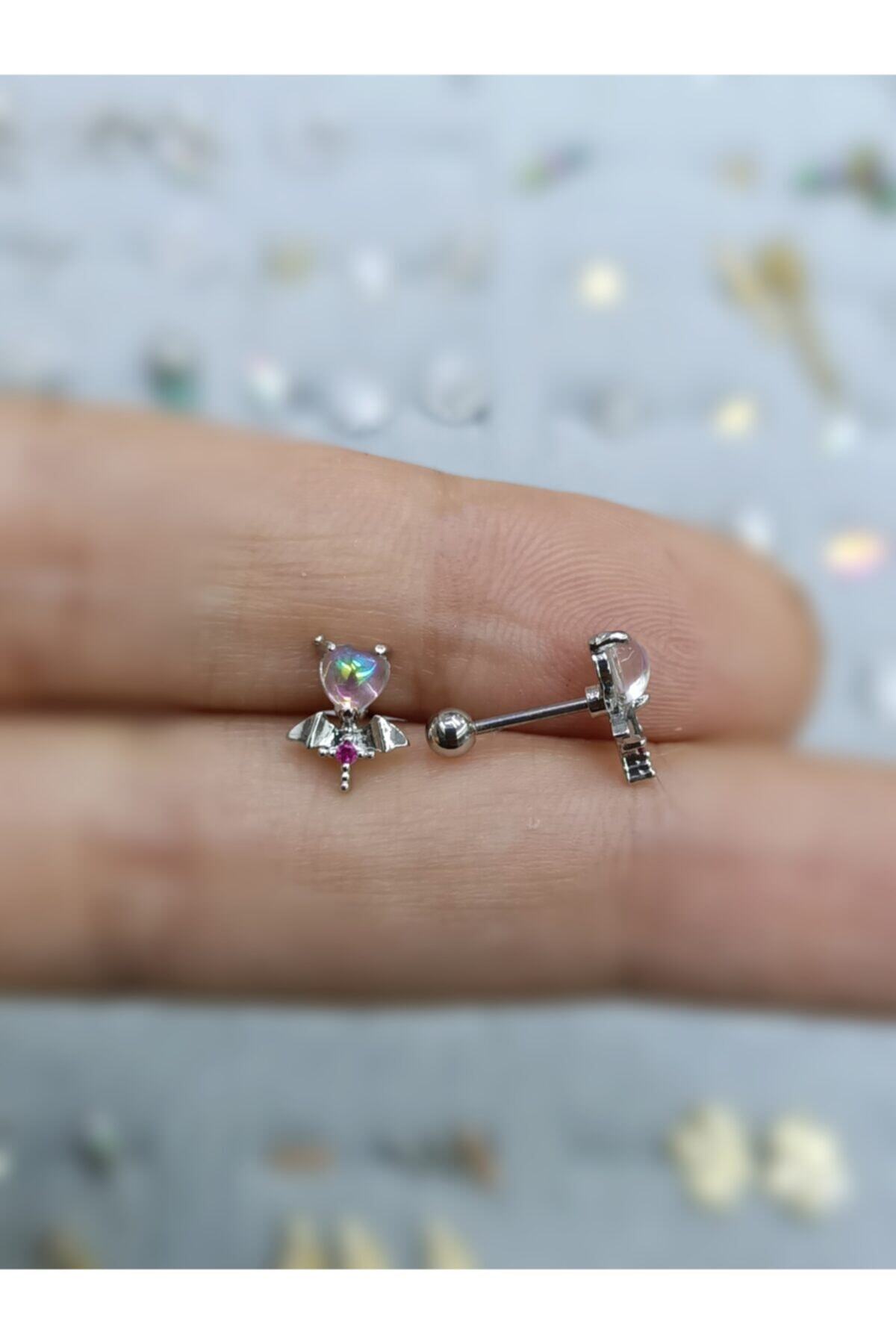 Arescollection Cerrahi Çelik Tragus Helix Kıkırdak Piercingi