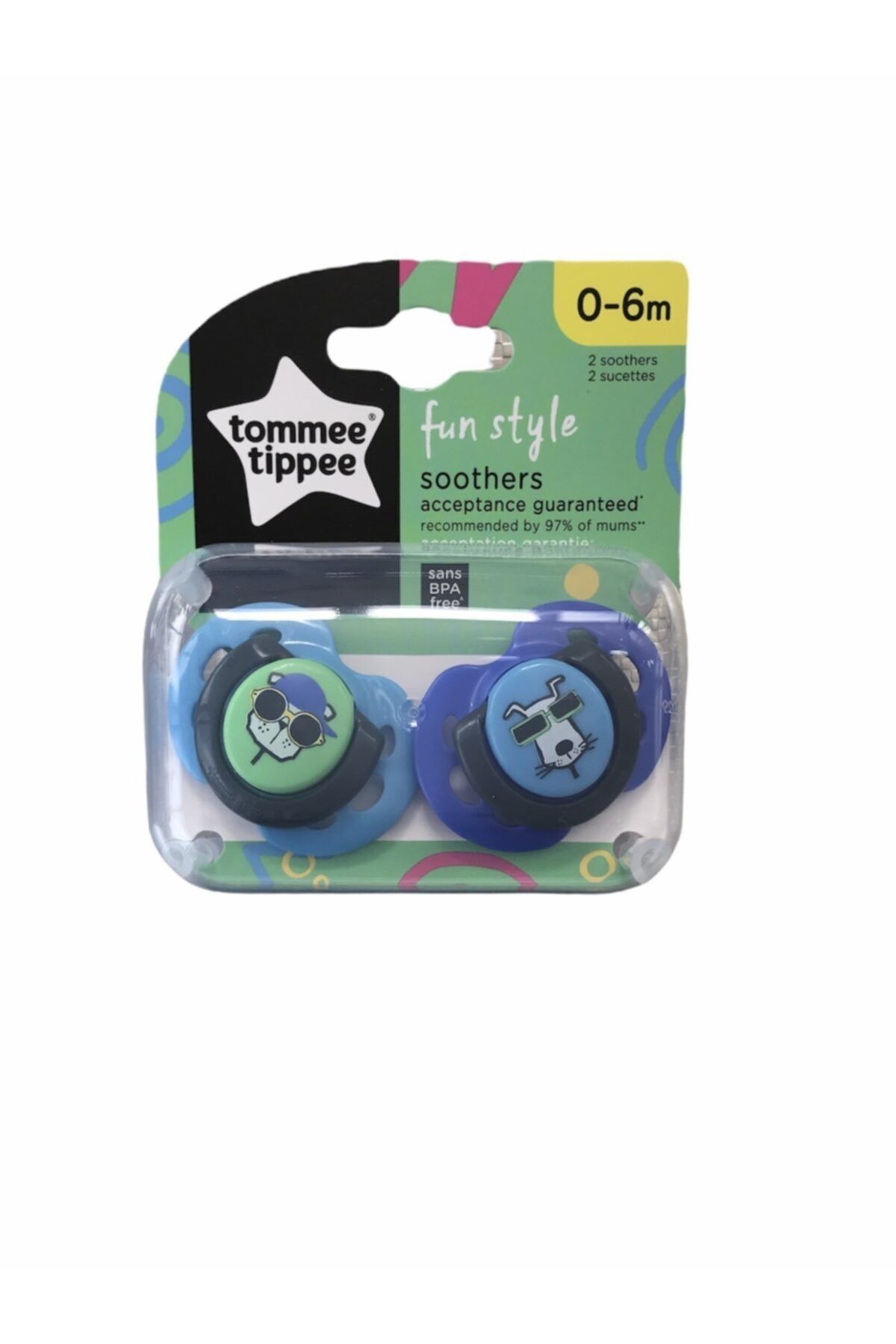 tommee tippee Fun Emzik 2li 0-6 Ay Mavi