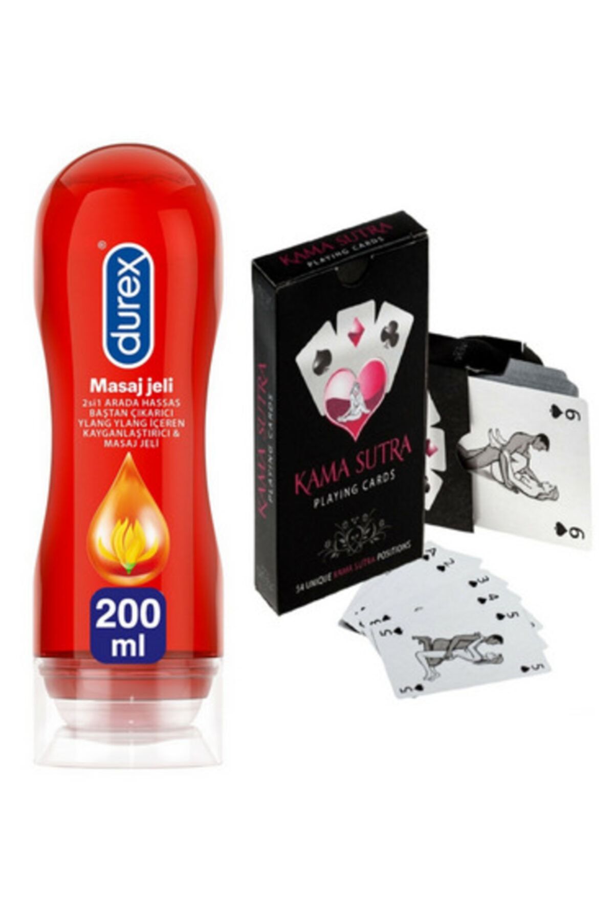 Durex Hassas Ylang Kayganlaştırıcı Jel 200ml Ve Pudra Kamasutra Pozisyon Oyun Kartları