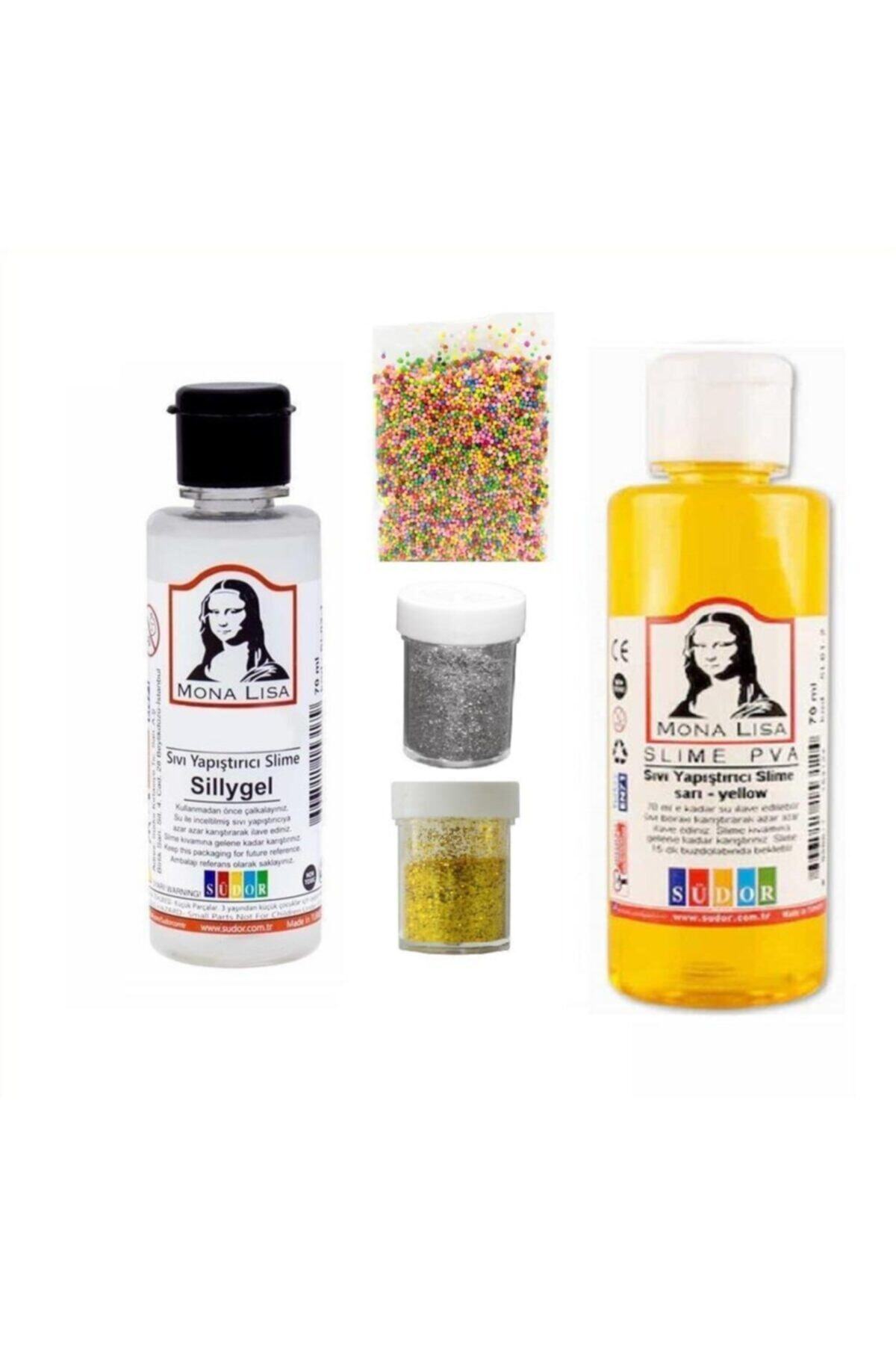 Südor Slime Seti Sarı Renk 70 Ml Renkli Slaym Sılaym Seti 70 Ml Slime Borax