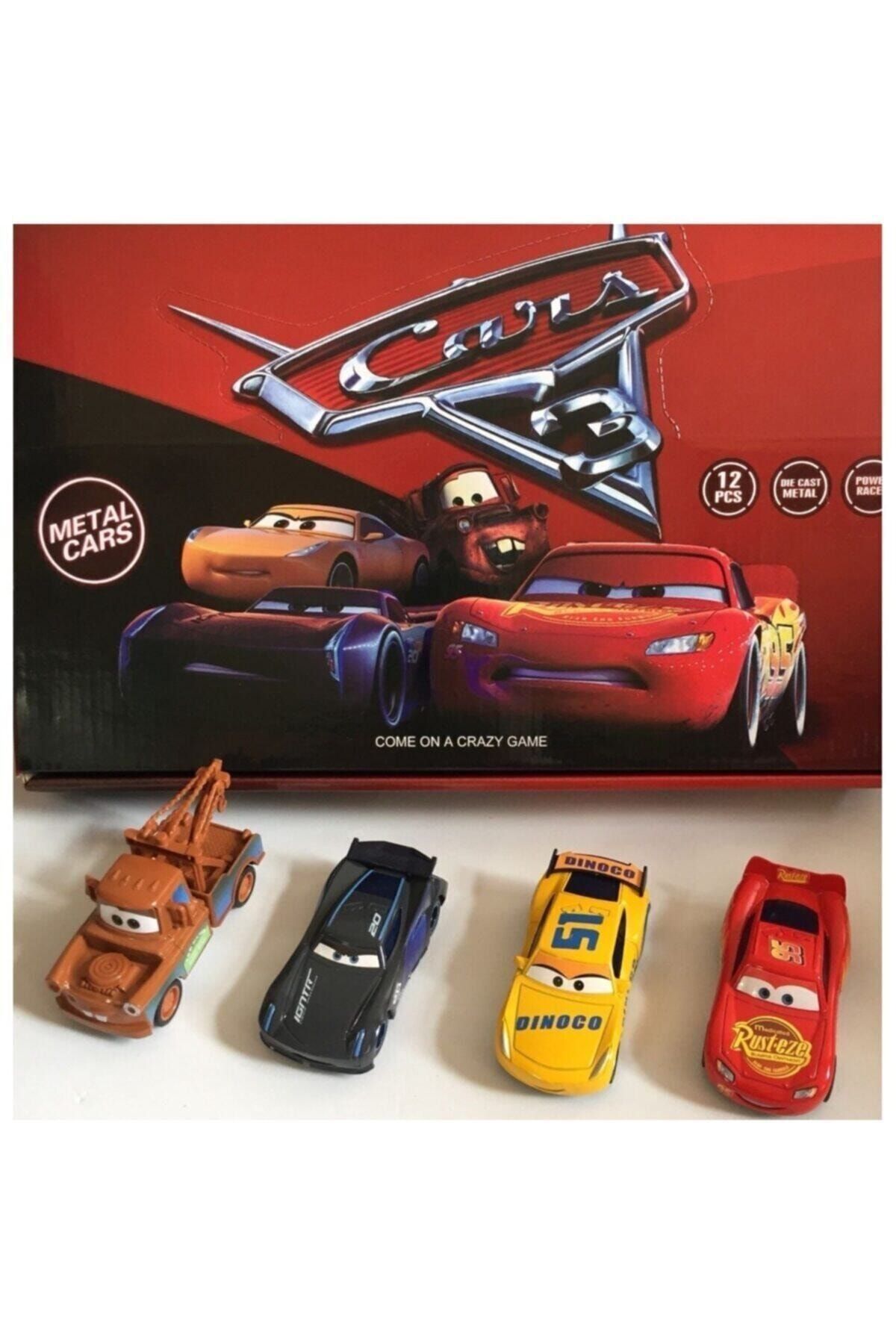 SUDEN Cars Şimşek Mcqueen Mater Oyuncak Arabalar 4'lü Set