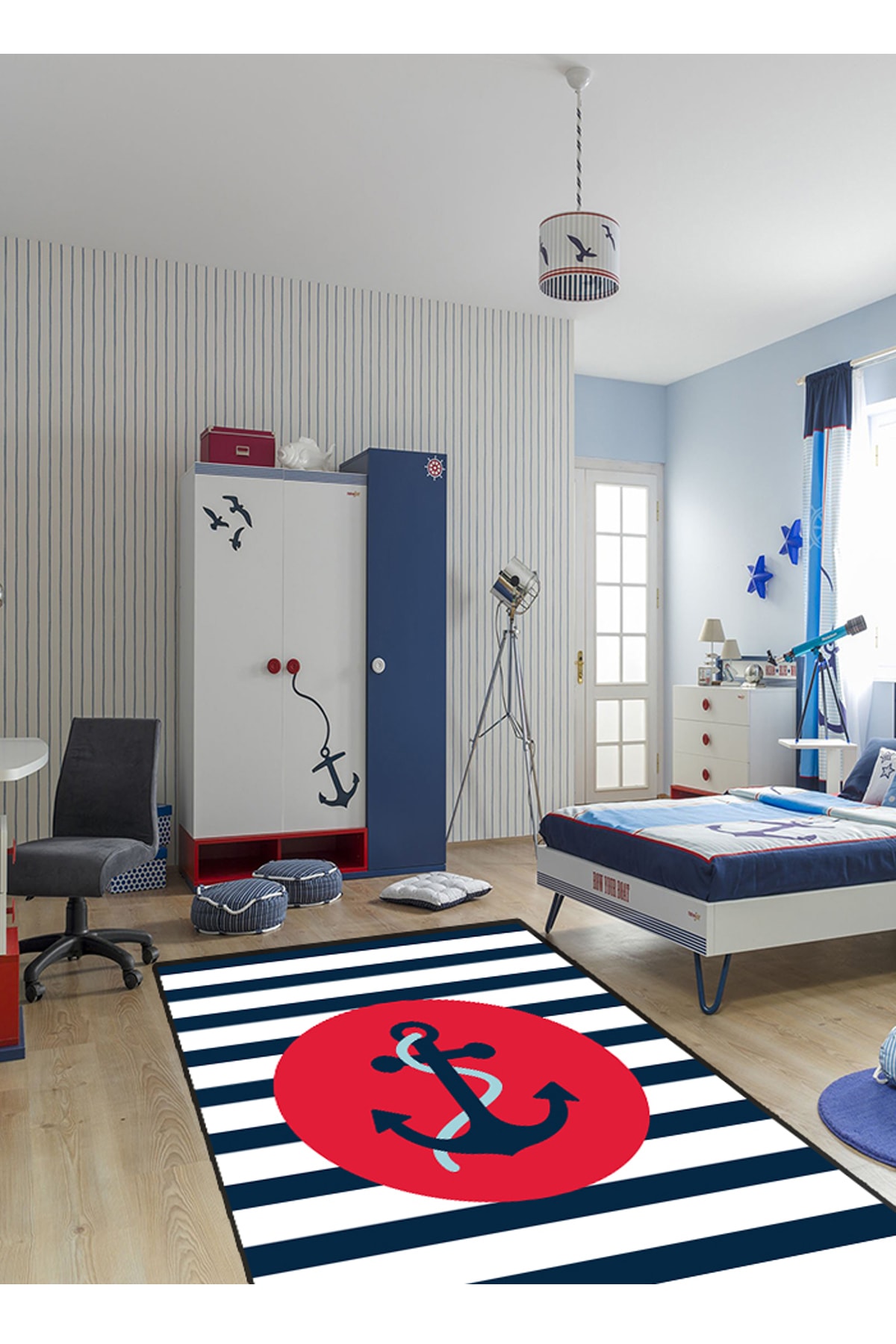 KuzgunHome Genç Ve Oturma Odası Halısı Çapa Model Dot Taban Halı