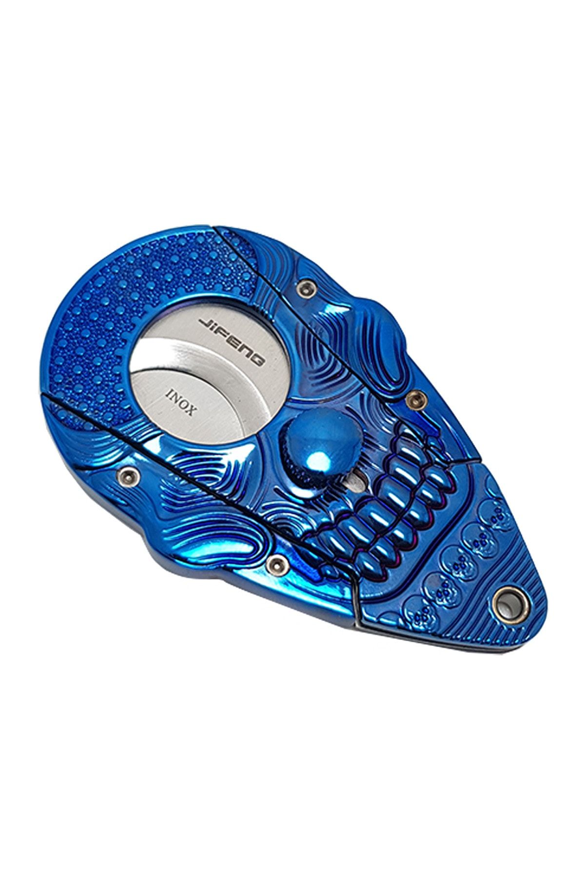 Jifeng Inox Mavi Komple Çelik Kurukafa Puro Makası Kesici Kb01mv