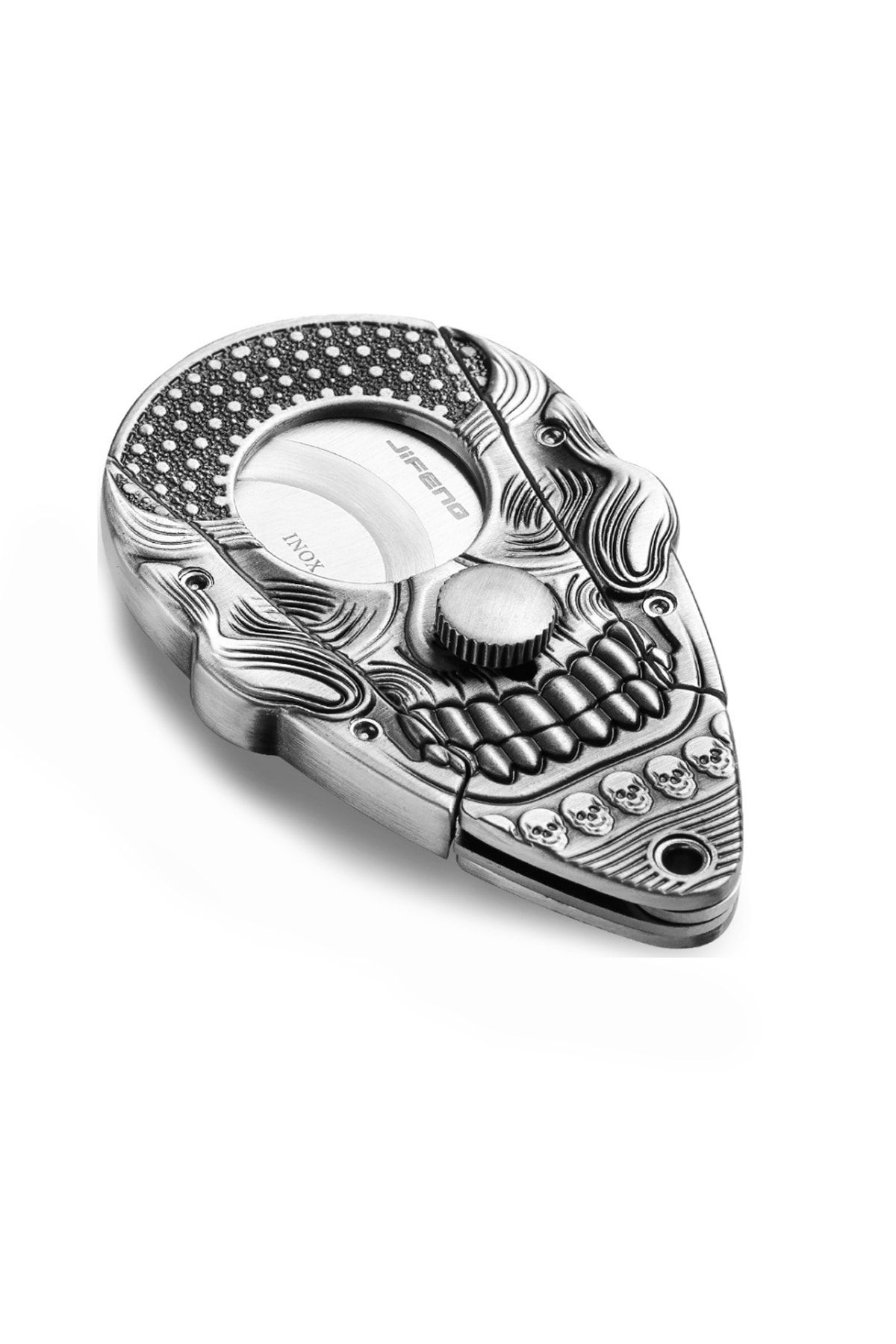 Jifeng Inox Gri Komple Çelik Kurukafa Puro Makası Kesicisi Kb01gr