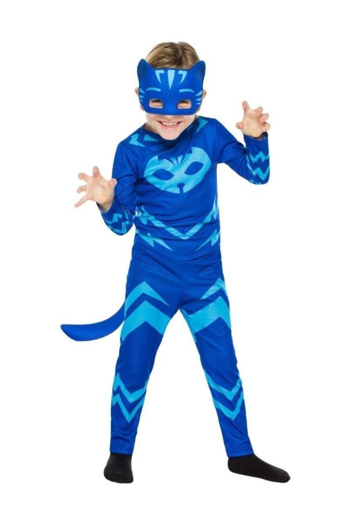 DuruToys Maskeli Kedi Çocuk Kostümü - Pijamaskeliler Kostümü