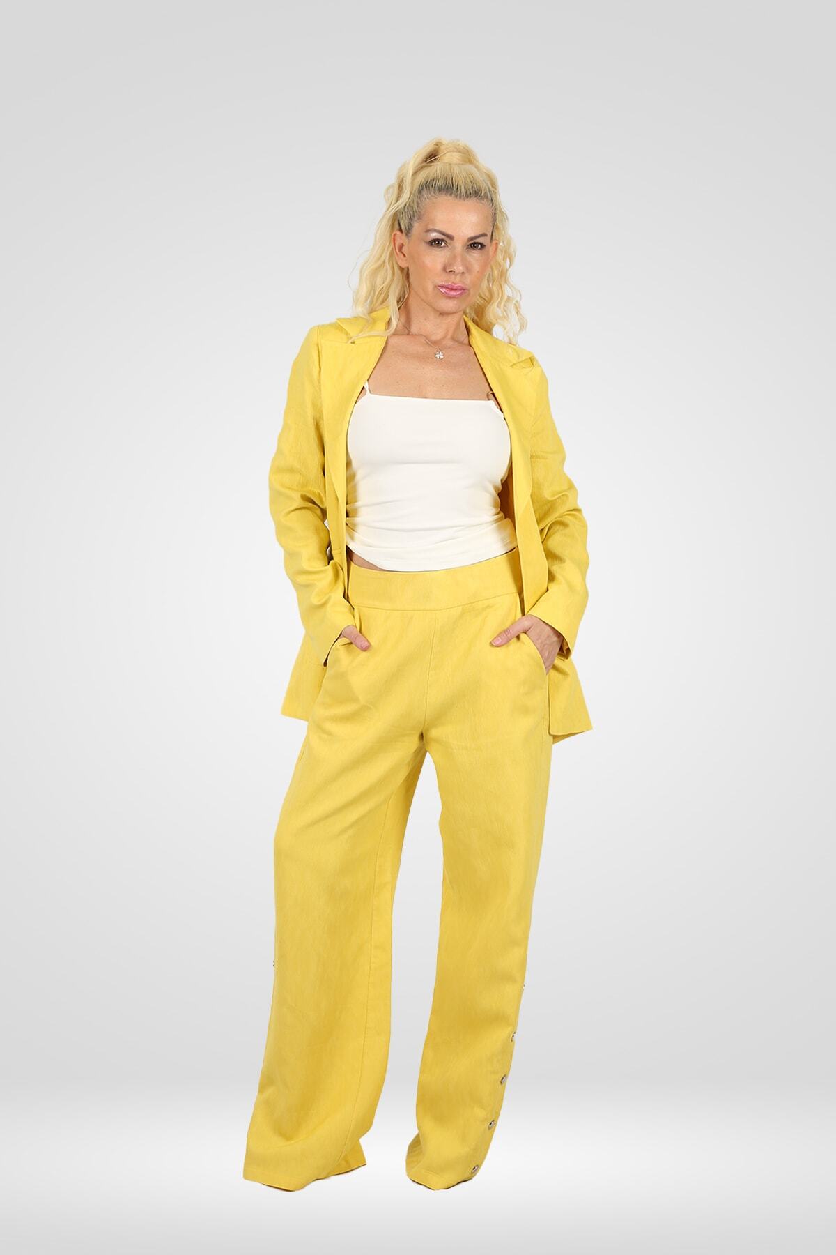 CHAFEMME Sarı Ceket Pantalon