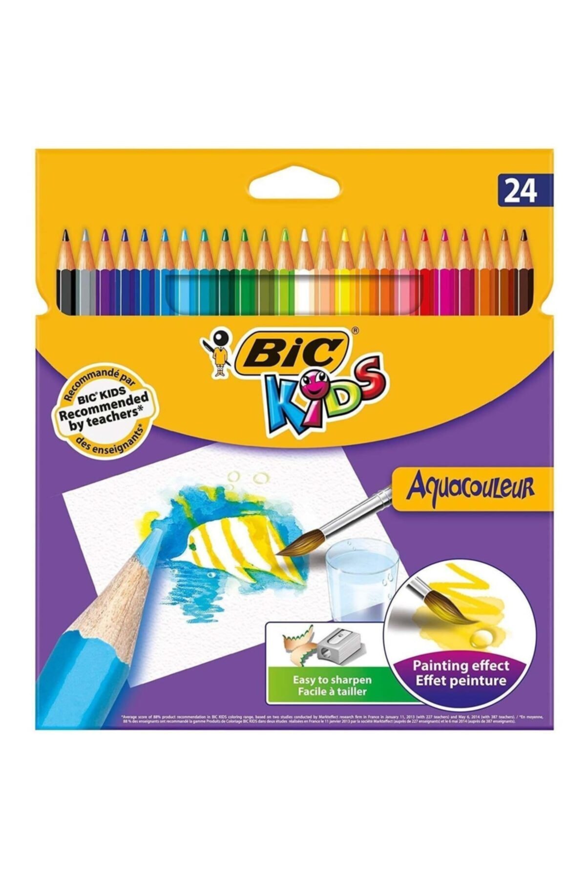 Bic Aquacouleur 24 Renk Karton Kutu
