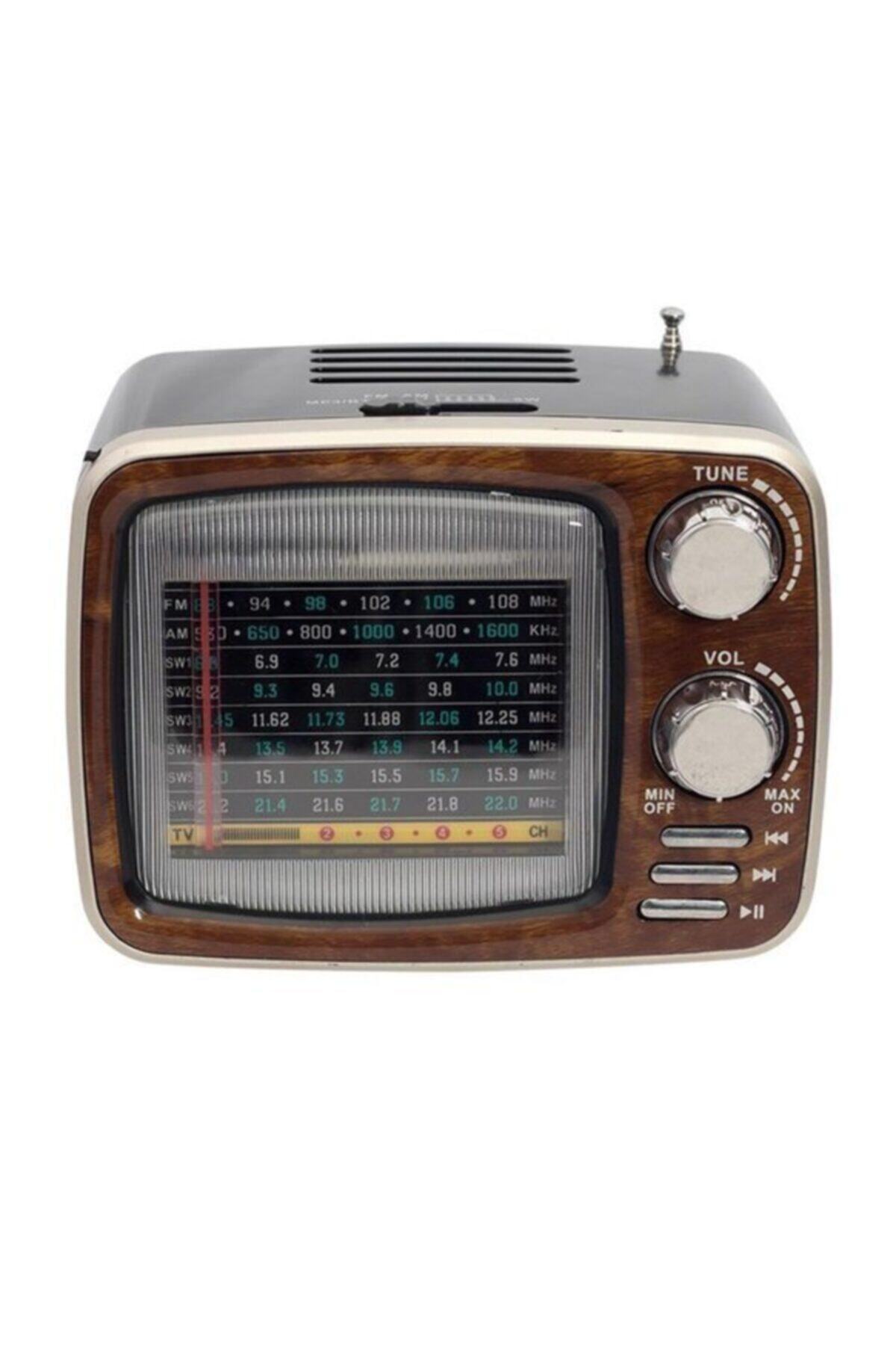gaman Vm-801 Nostaljik Televizyon Görünümlü Fm/usb/sd Kart/aux/bluetooth Radyo Kahverengi