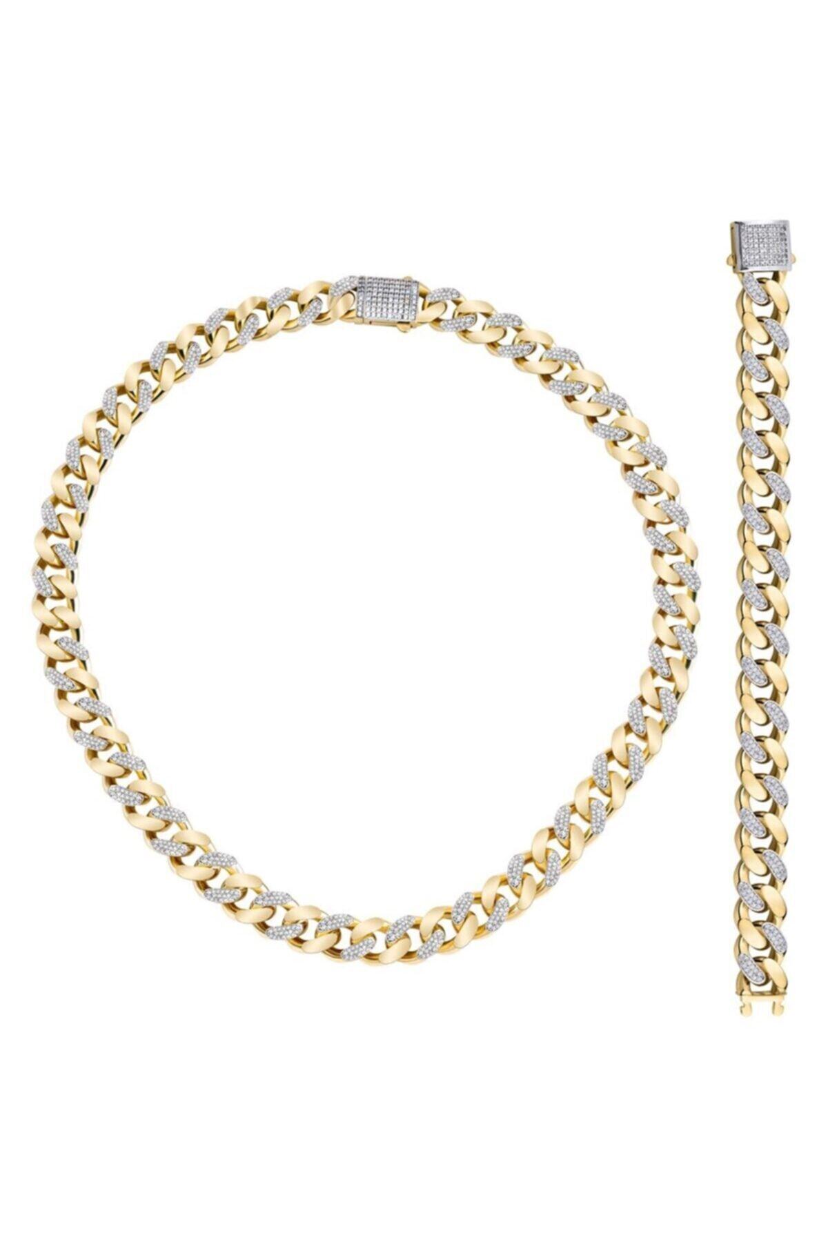 Ema Jewellery Sıra Taşlı Altın Gurmet Set 11mm