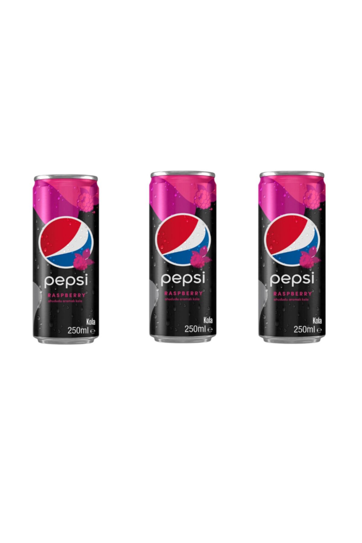 Pepsi Raspberry Ahududu Aromalı Kutu Kola 250 ml X 3 Adet