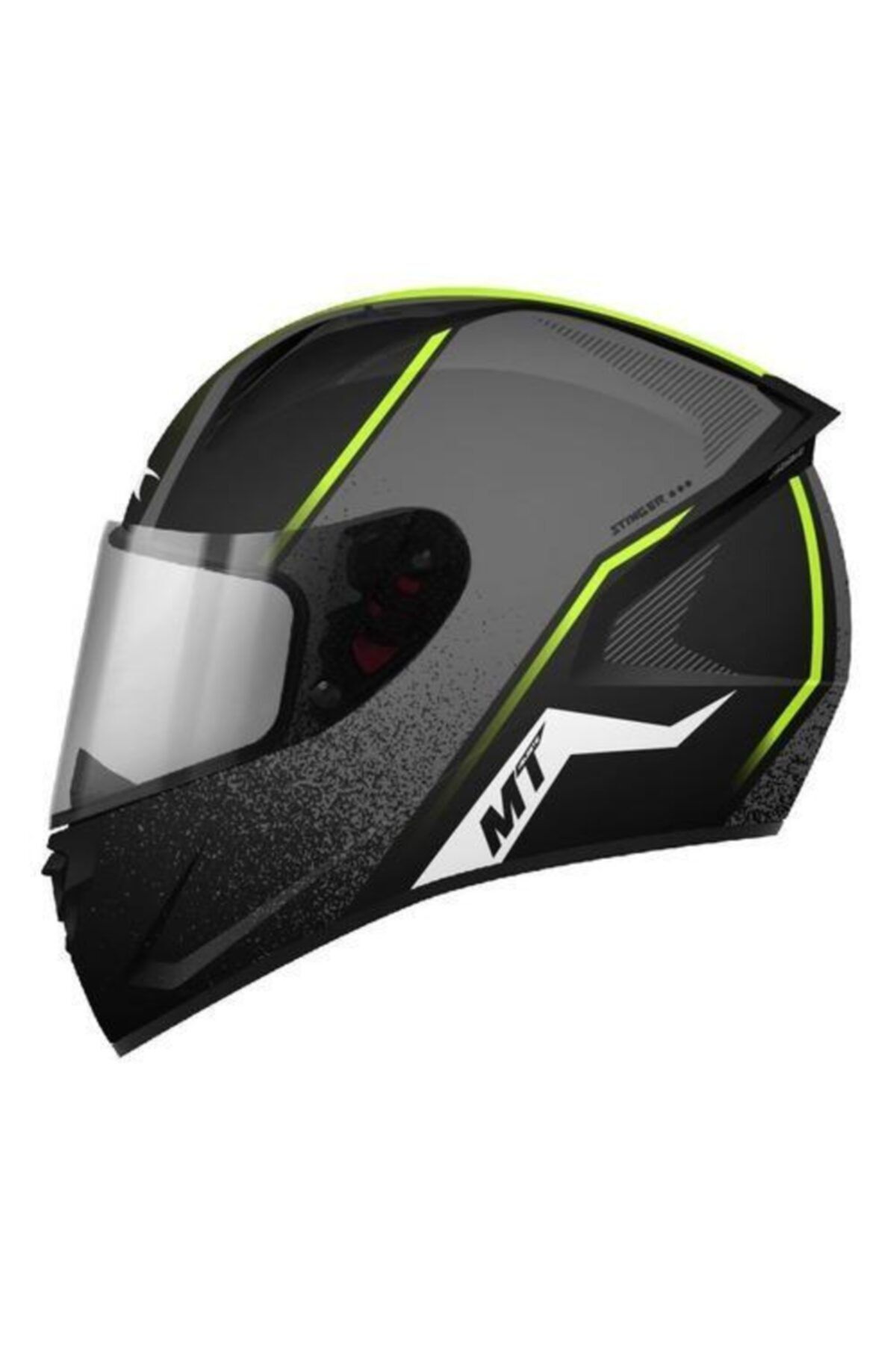 MT Helmets Stinger Splatter Mat Smoke Vizor Motosiklet Kaskı