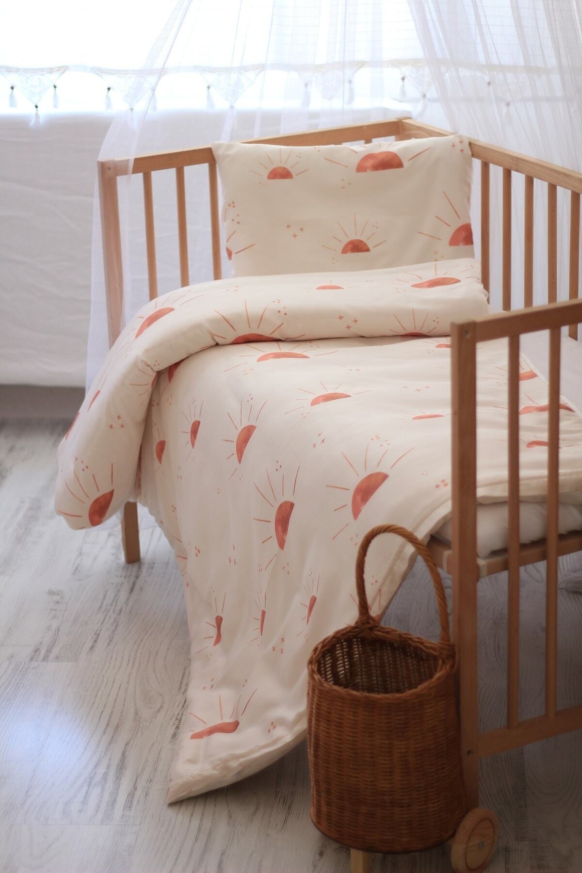 Luna Kids Collection Bohosun - Organik Pamuk Saten Bebek Nevresim Seti
