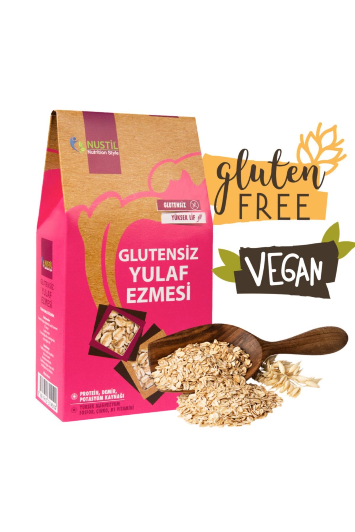 Nustil Nutrition Style Glutensiz Vegan Yulaf Ezmesi 250 Gr
