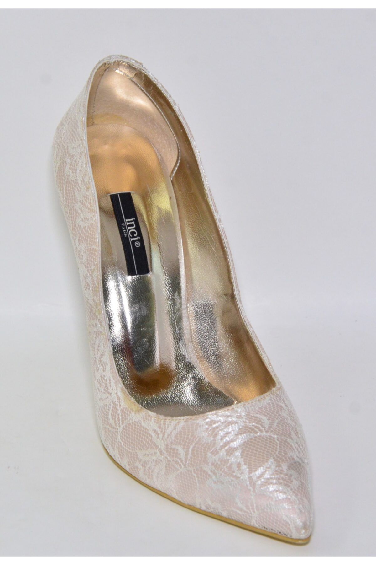 İnci Vizon Dantelli Stiletto
