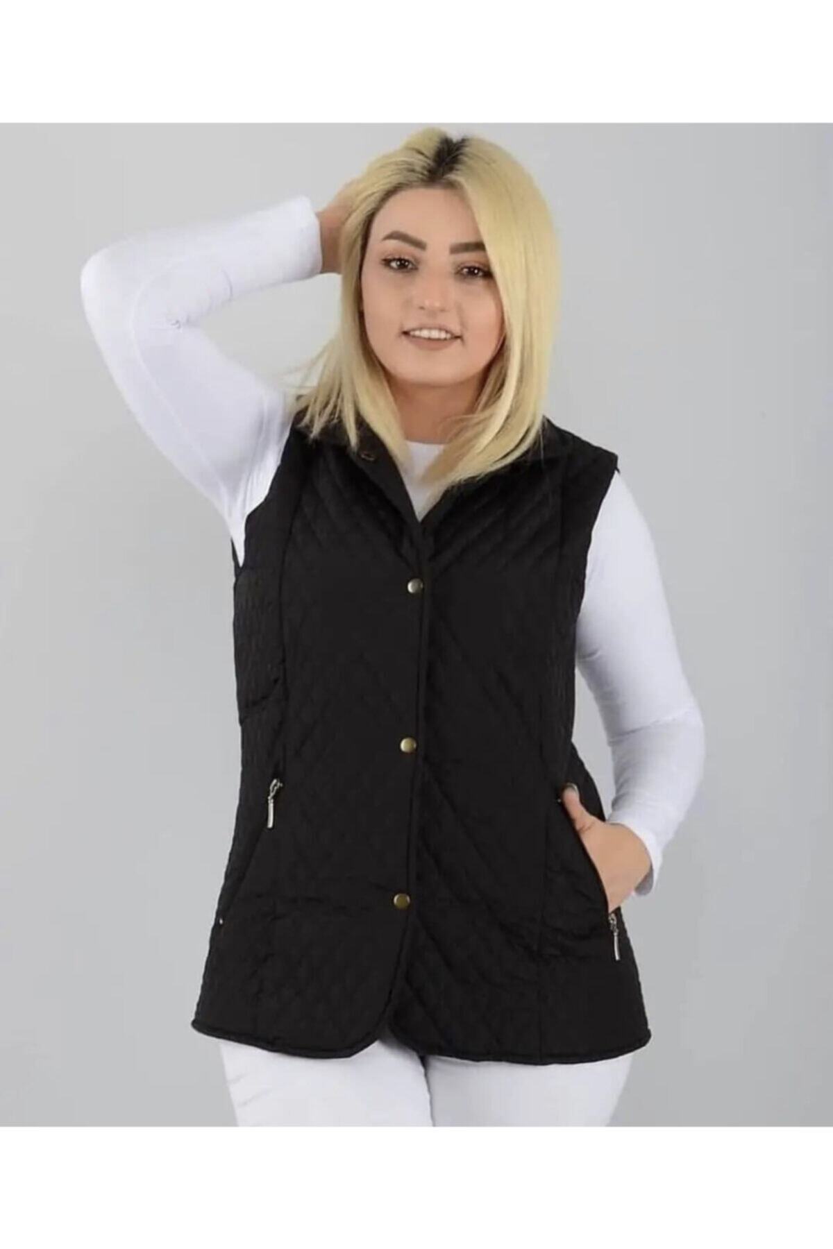 YMNEYL Collections Kapitone Büyük Beden Bayan Yelek Yeni Sezon