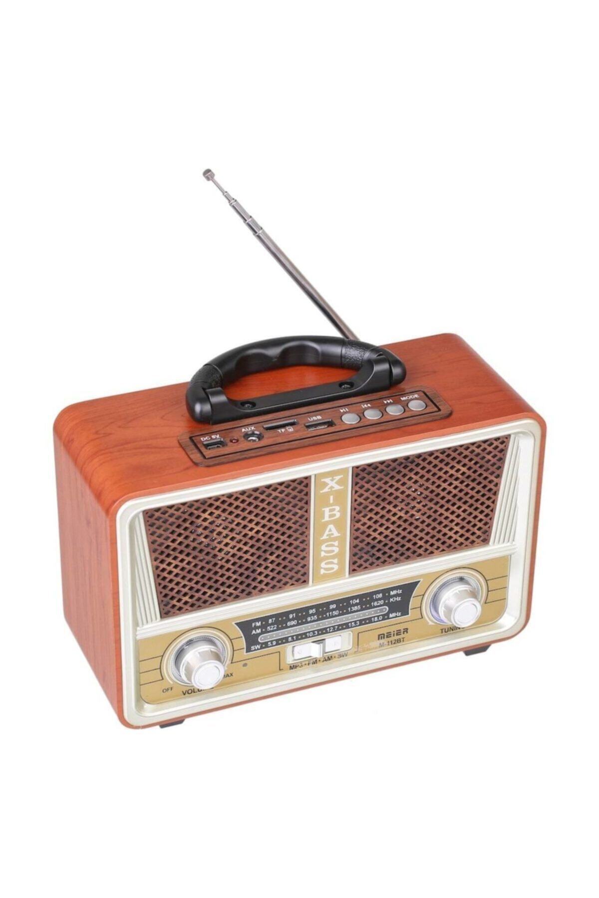 HavuzElektronik Meier M-112bt Nostaljik Ahşap Retro Radyo Bluetooth Fm Sd Aux Usb