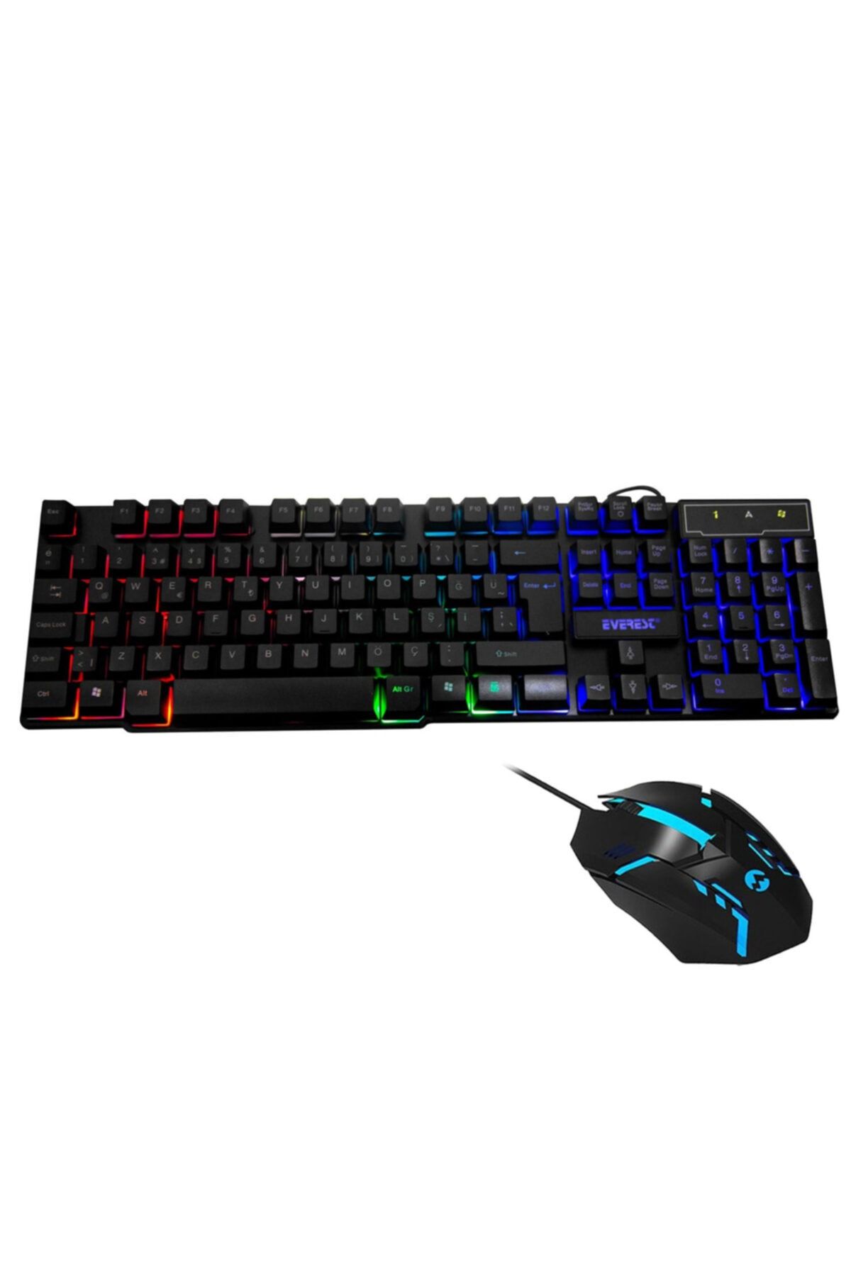 Everest Oyuncu Klavye Mouse Seti Kablolu Ledli Km-g77 X-vayne