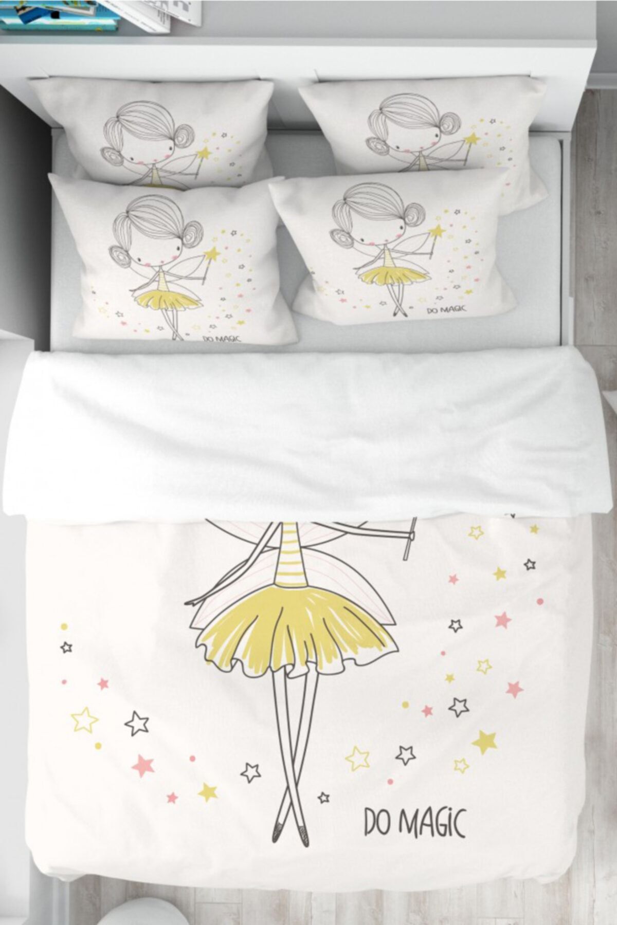 Çekirdek Home Çizgi Peri Çocuk Nevresim Takımı %100 Pamuk Saten