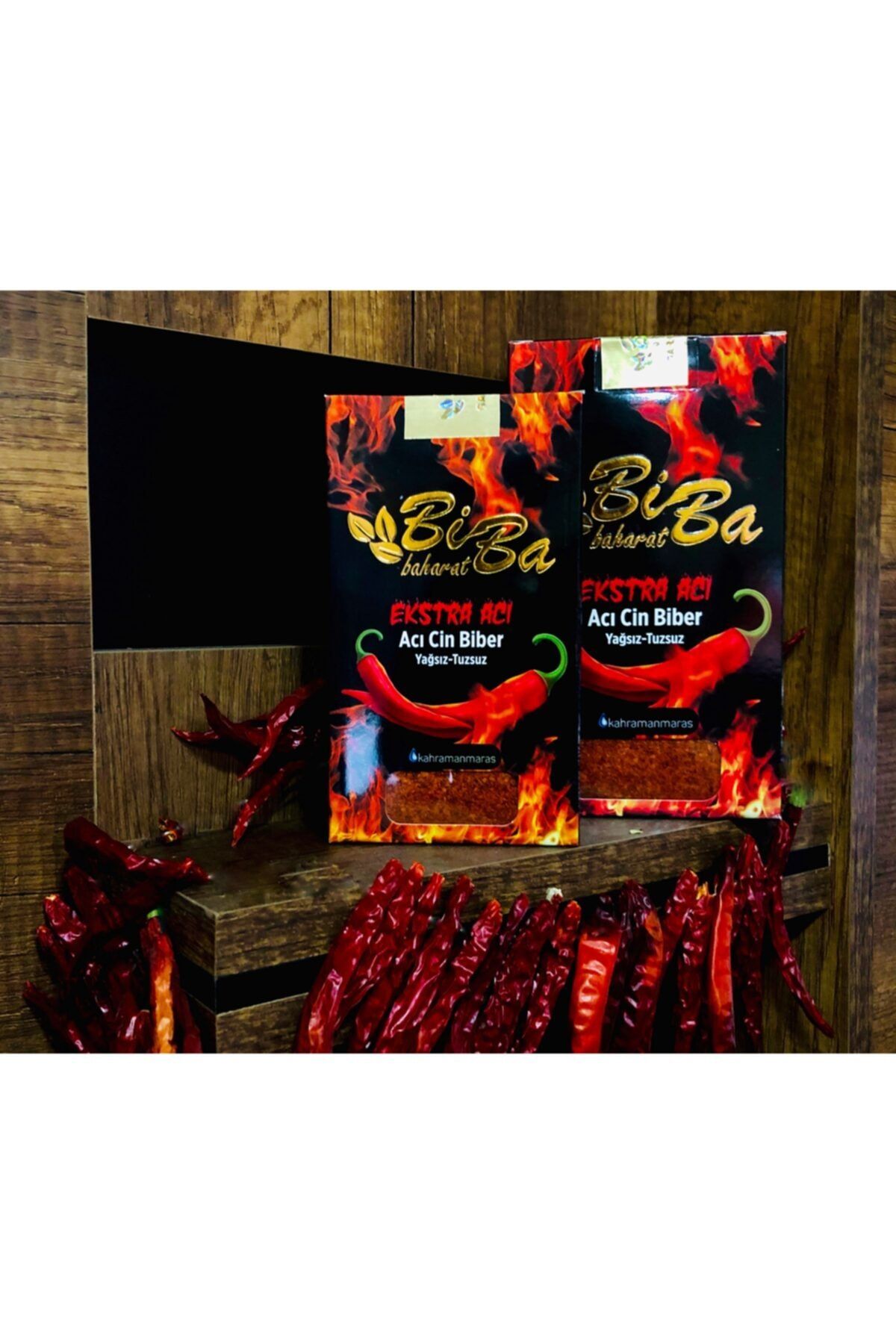 Biba Baharat Ekstra Acı Cin Biber Hediyelik Kutu 500 Gr ( Yağsız-tuzsuz )