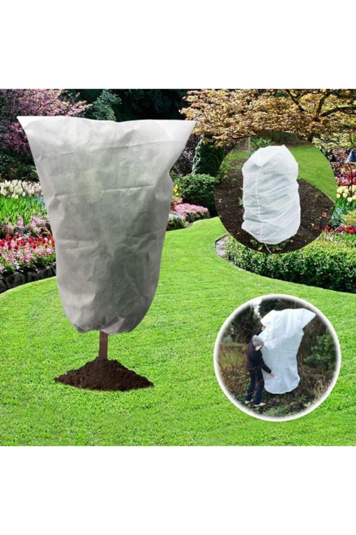 Asenya Bitki Koruma Örtüsü 1.60x2,50 Metre (2 Adet) Ağaç Koruma Torbası Soğuktan Koruma Örtüsü Agril