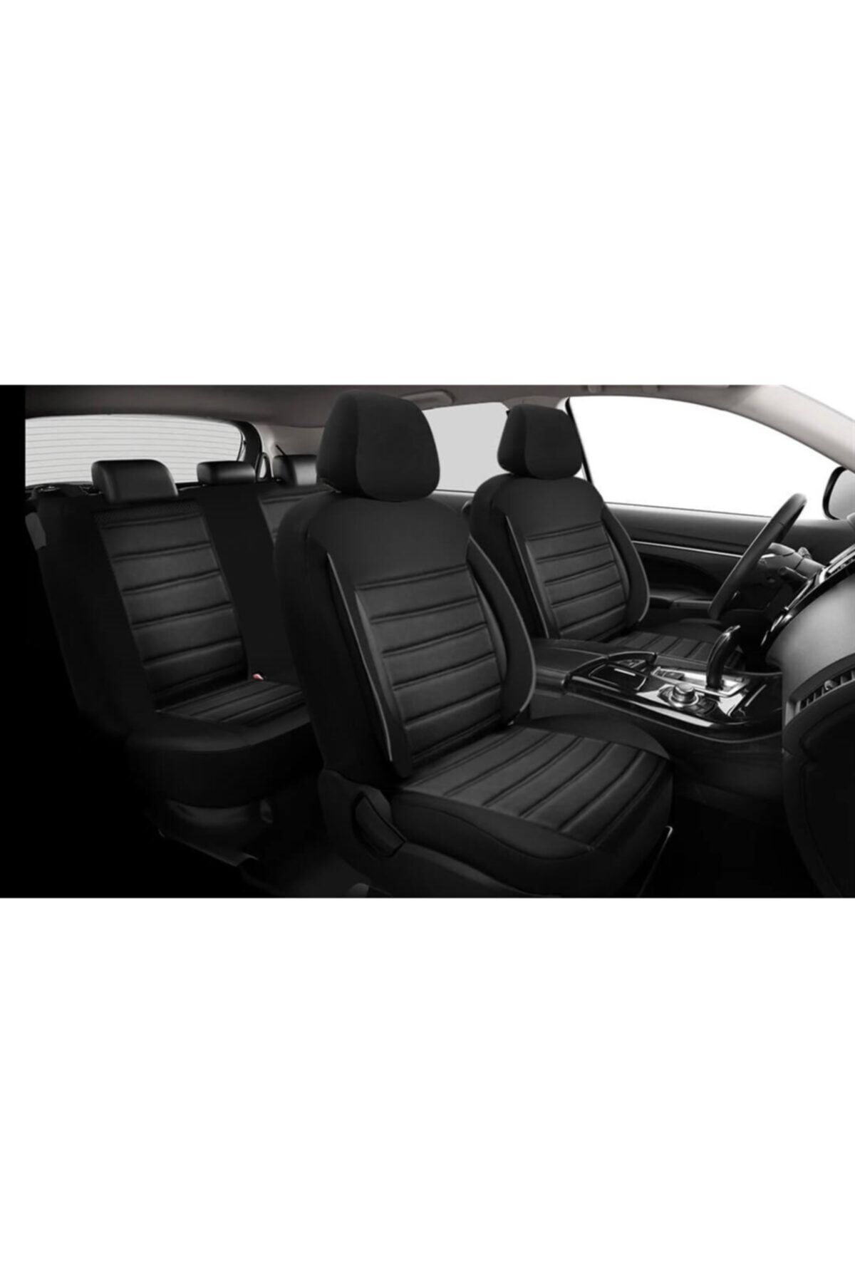 NiCe Shop Dacia Duster Uyumlu Koltuk Kılıfı Jet Deri - Siyah