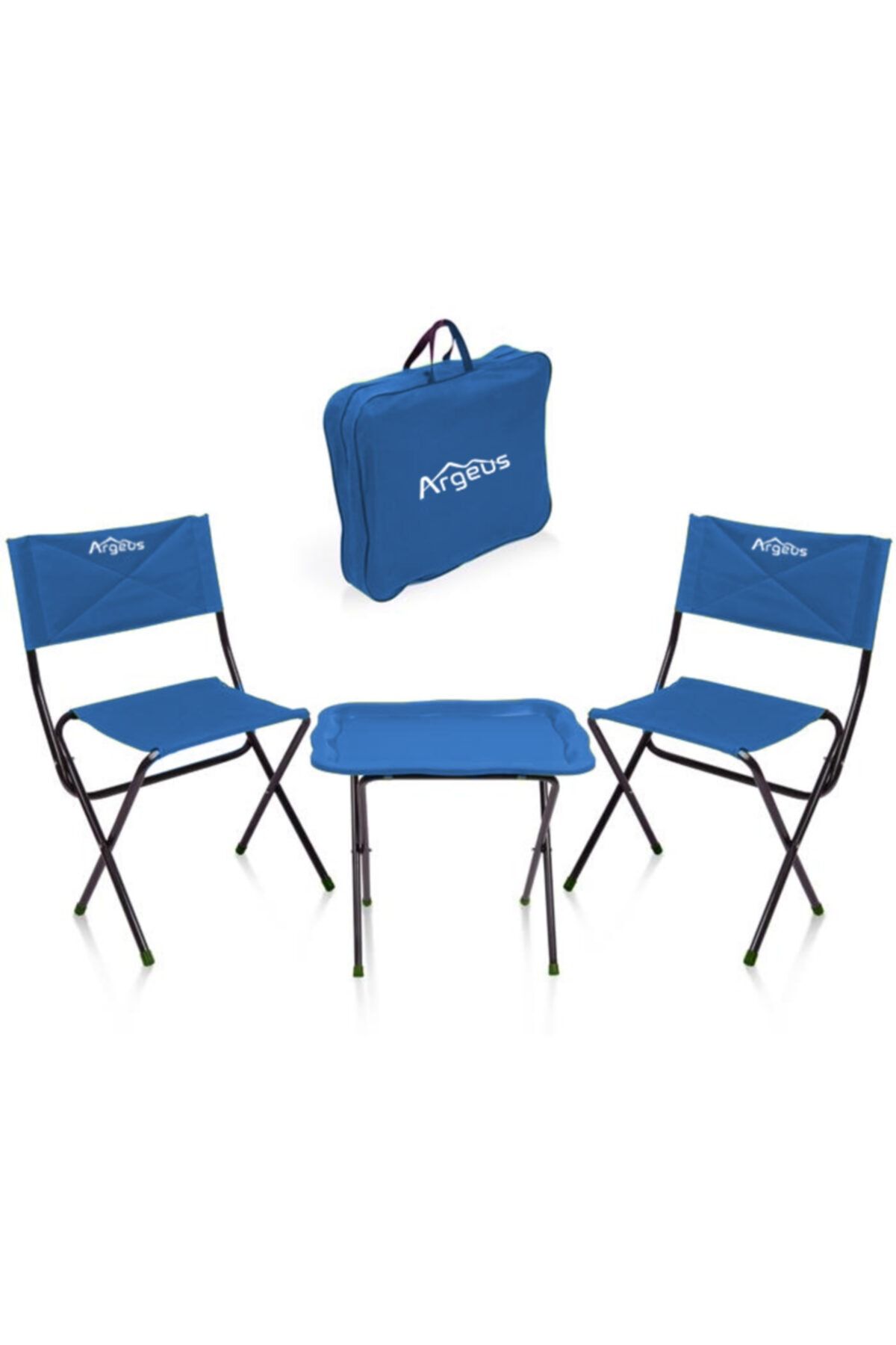 e life tasarım 54002 Argeus Balıkçı Set Tabure-masa Mavi
