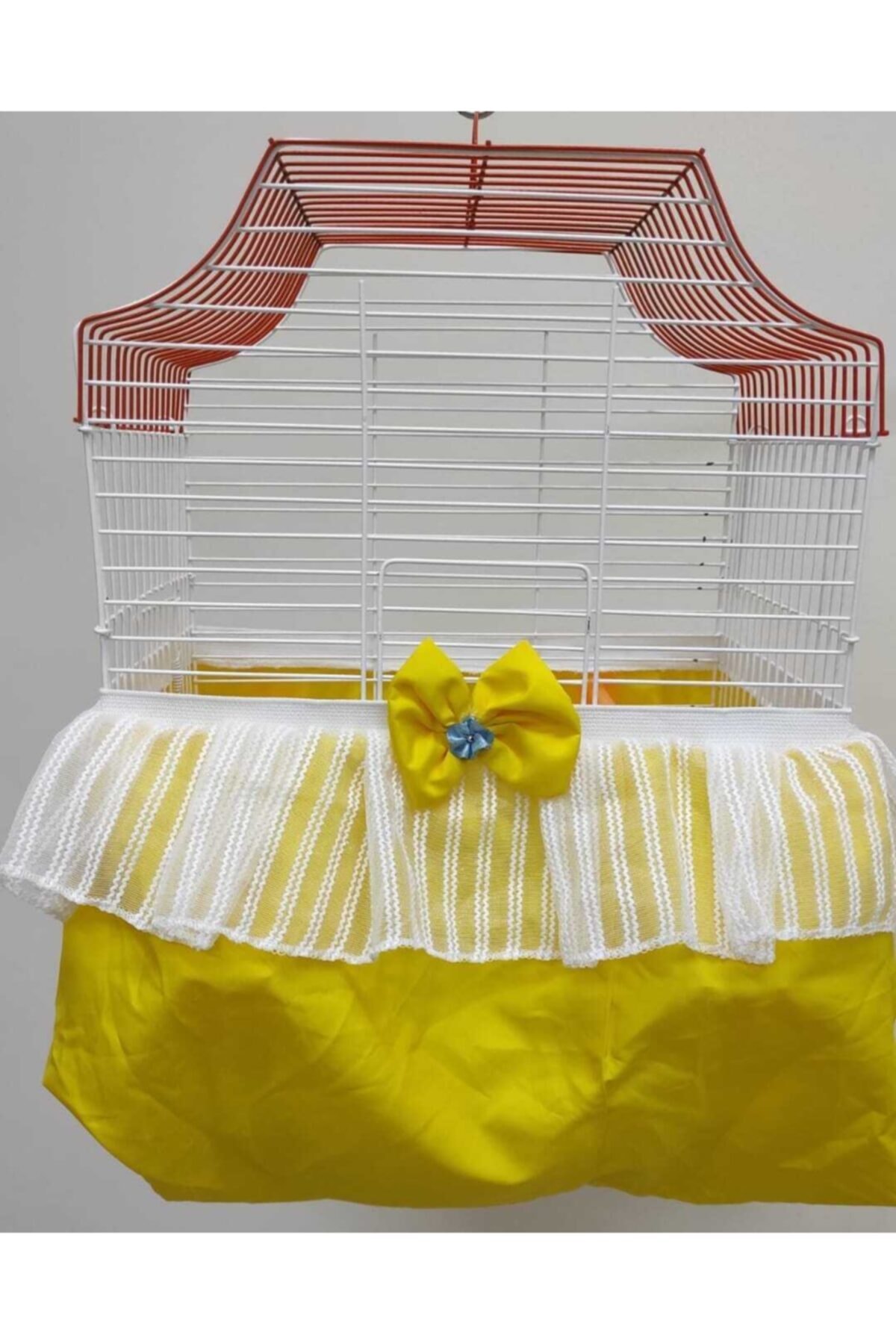 FATİBO Petshop Özel Dikim Kuş Kafes Tülü Sarı M