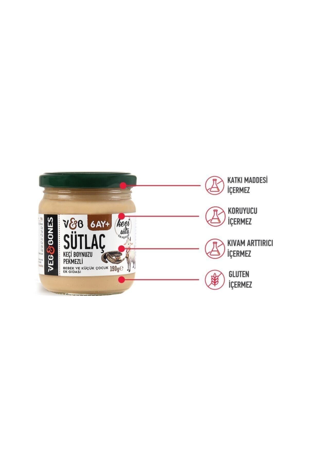 Veg&Bones Keçi Sütlü Keçiboynuzu Pekmezli Sütlaç 190g