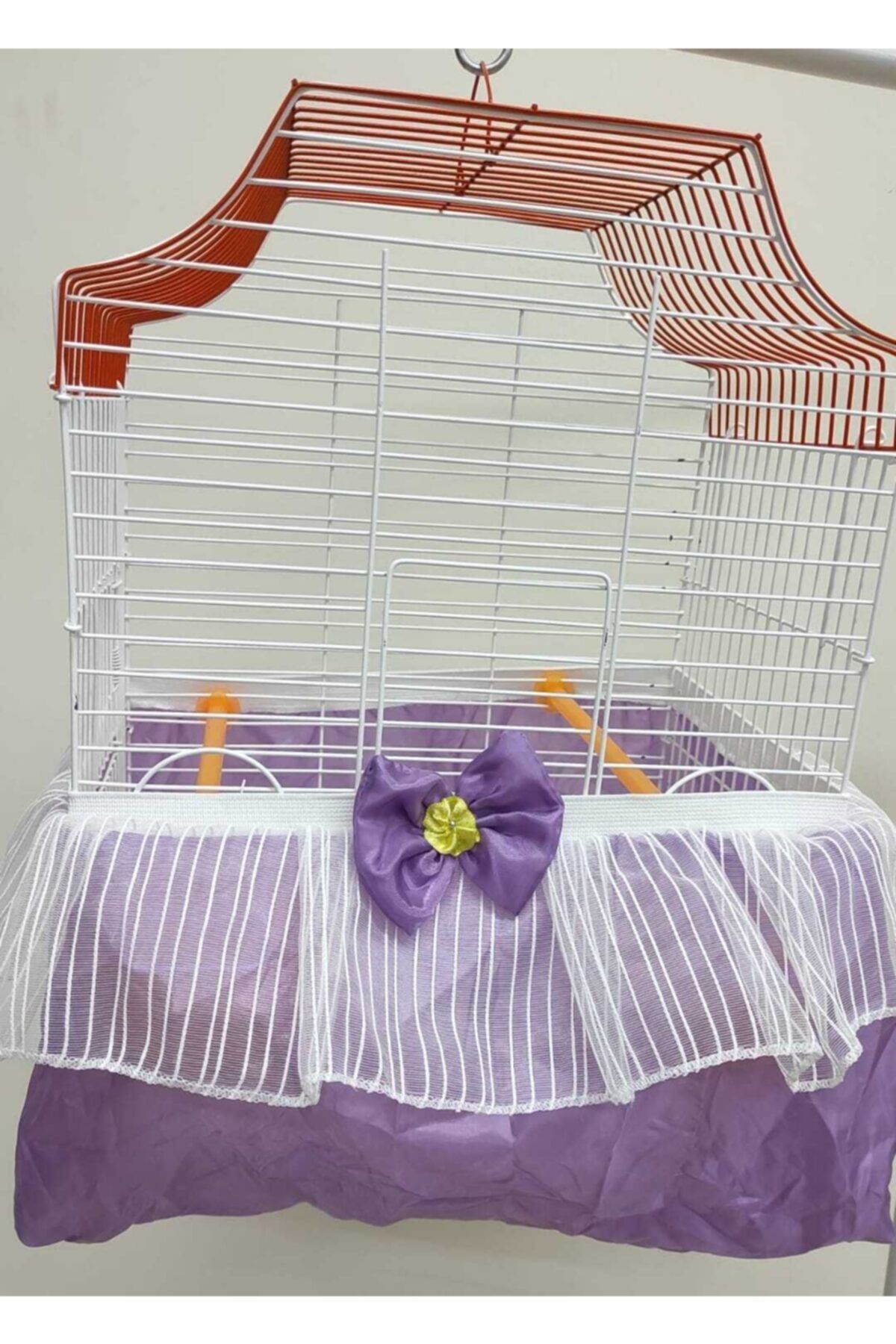 FATİBO Petshop Özel Dikim Kuş Kafes Tülü Mor M
