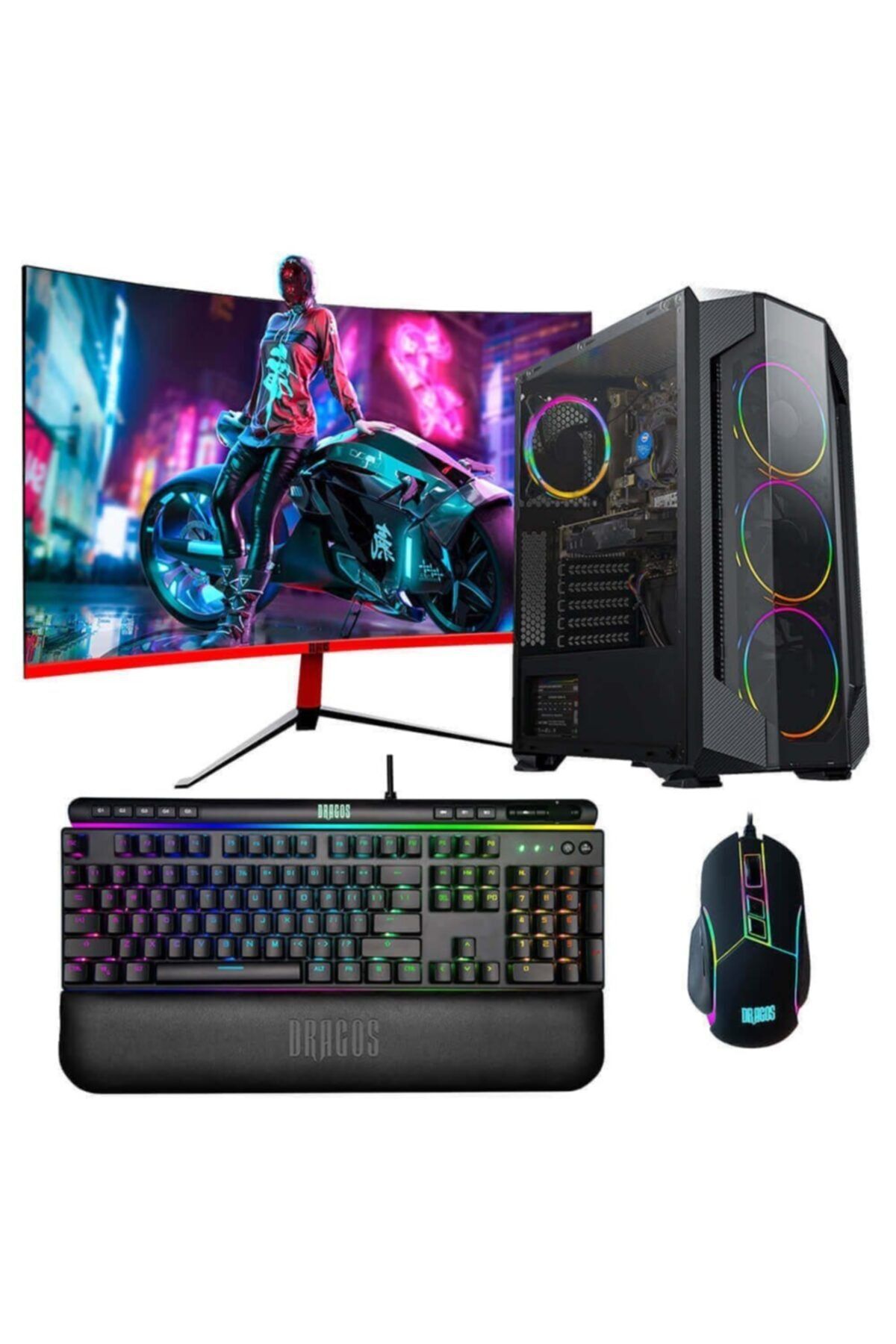 TURBOX Tx991 i5 3470 8GB Ram 256GB SSD 4GB GTX1050Ti 27\