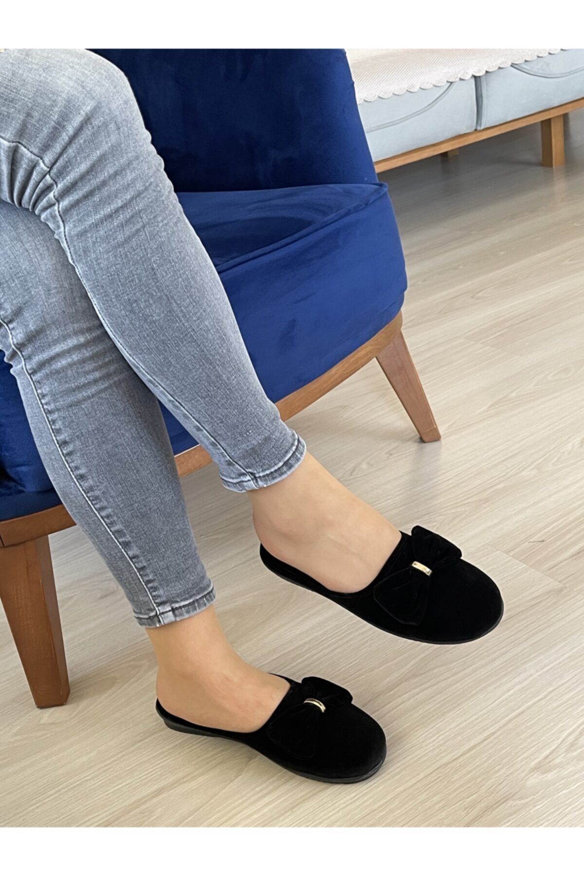 Çınar Fiyonklu Kadın Kışlık Ev Terlik