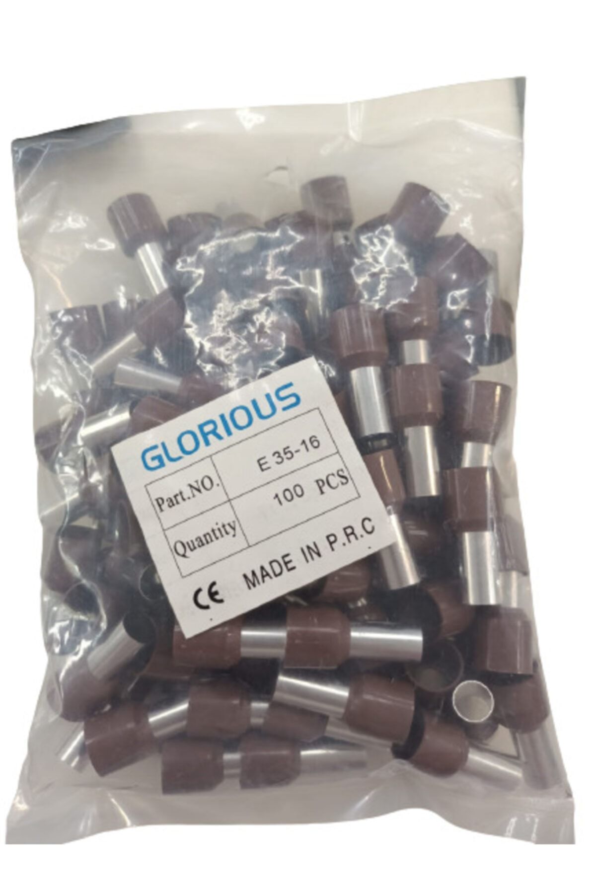 Glorious E 35-16 Tek Girişli Izoleli Kablo Yüksük 100'lü