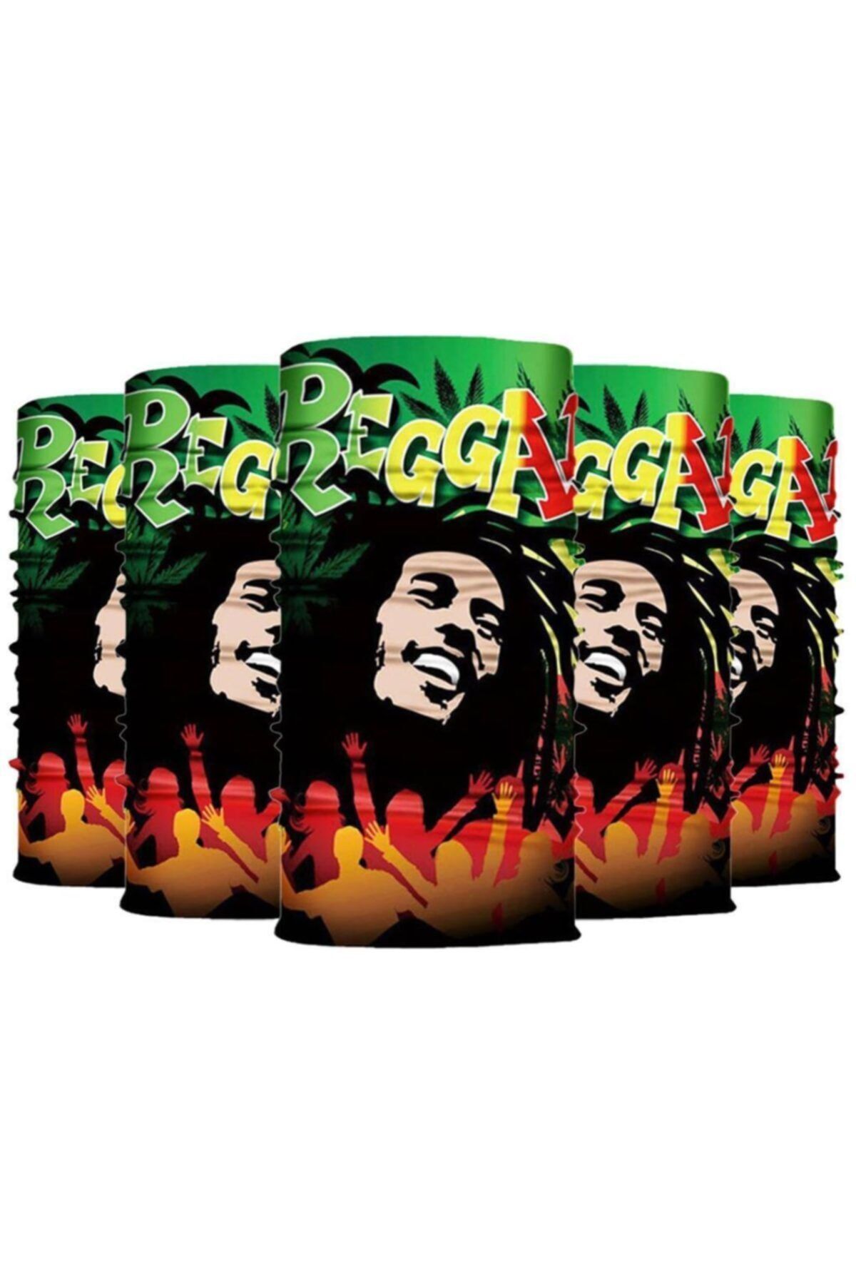 Knmaster Rastas Buff Bandana Boyunluk Maske Saç Bandı 5'li Paket