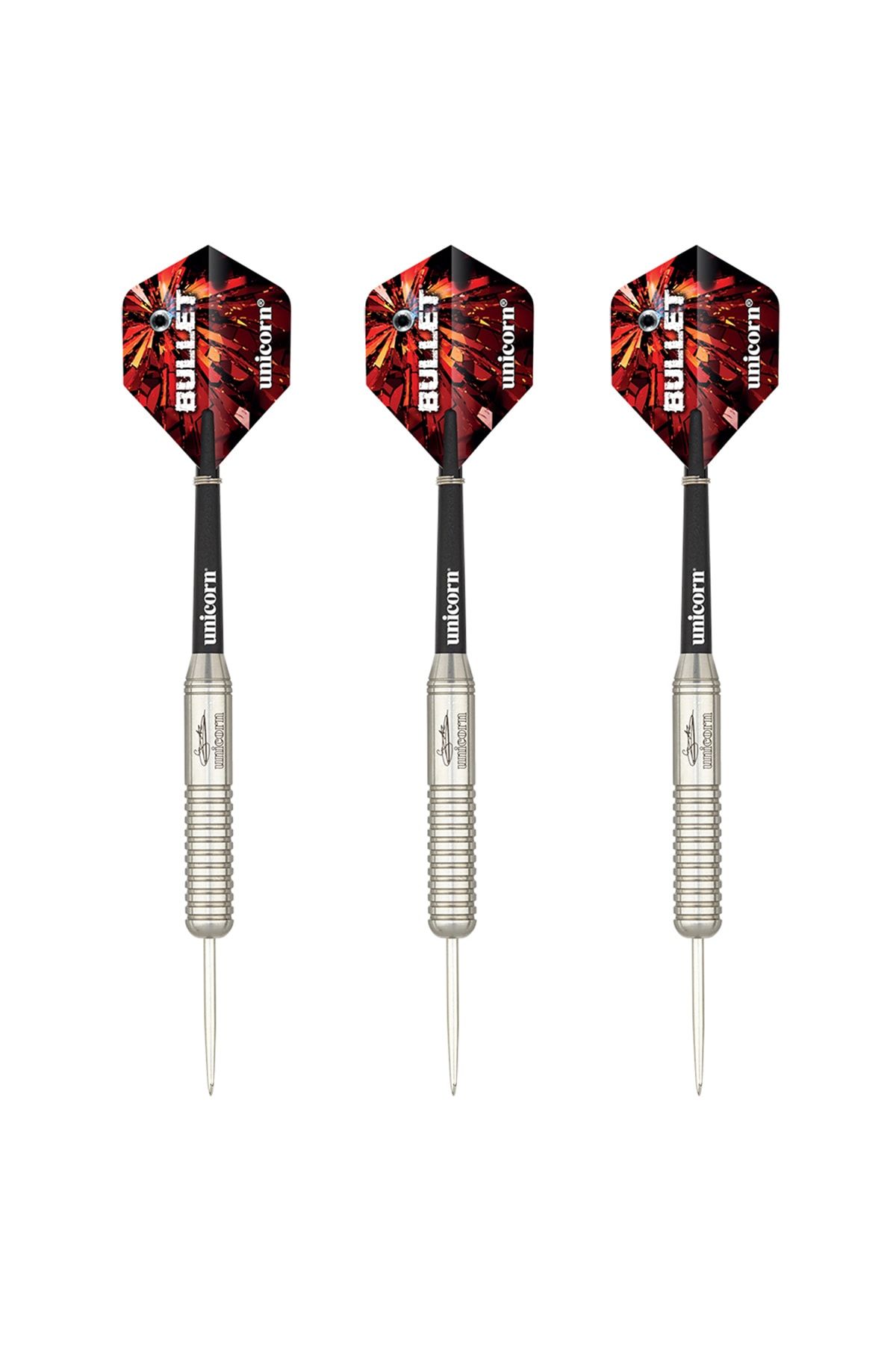 UNICORN Gary Anderson Bullet Paslanmaz Çelik 23gr Çelik Uçlu Dart Oku Seti